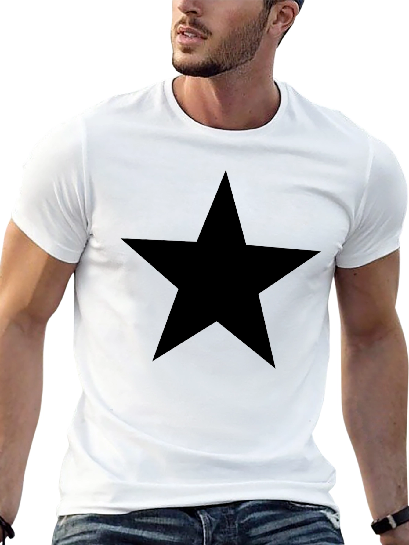 Black Black Star Graphic Tee - Casual Comfort view 13