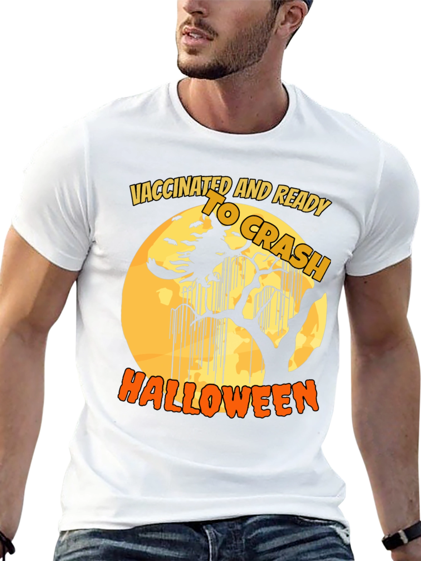 Vaccinated and Ready to Crash Halloween T-Shirt - 13