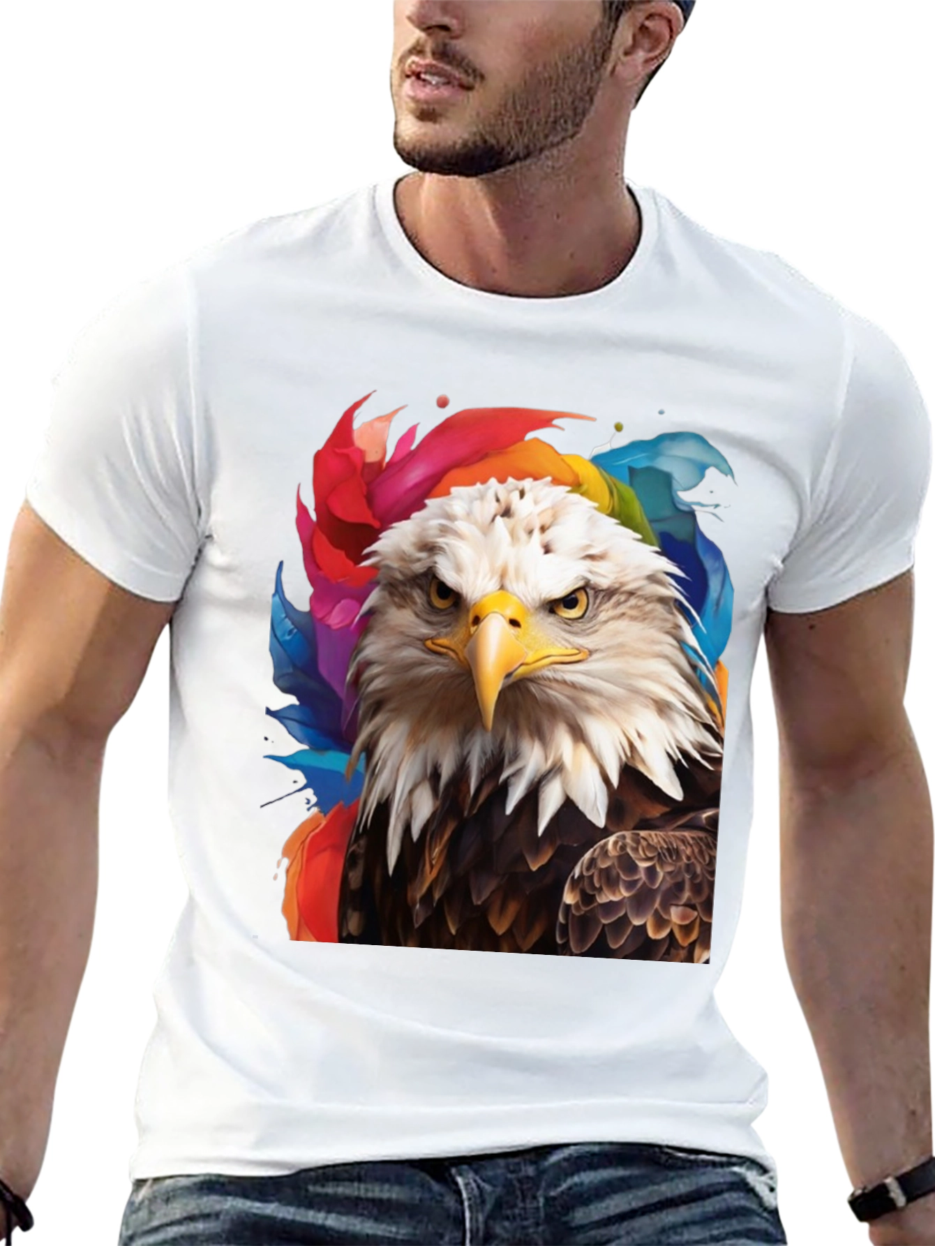 Black Bald Eagle Graphic Tee - Patriotic Style view 13