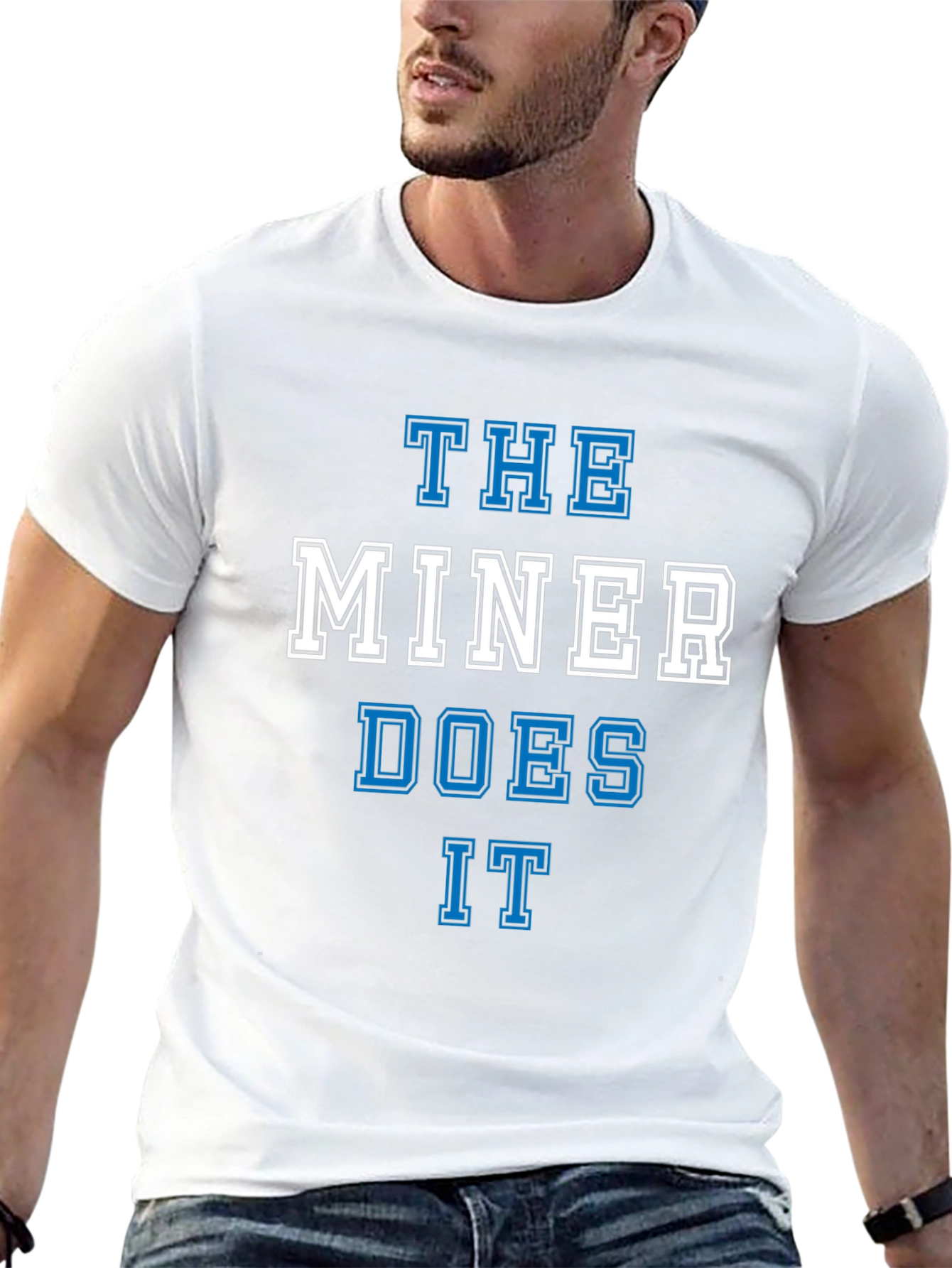 Black The Miner Does It Graphic Tee - Black Cotton T-Shirt view 13