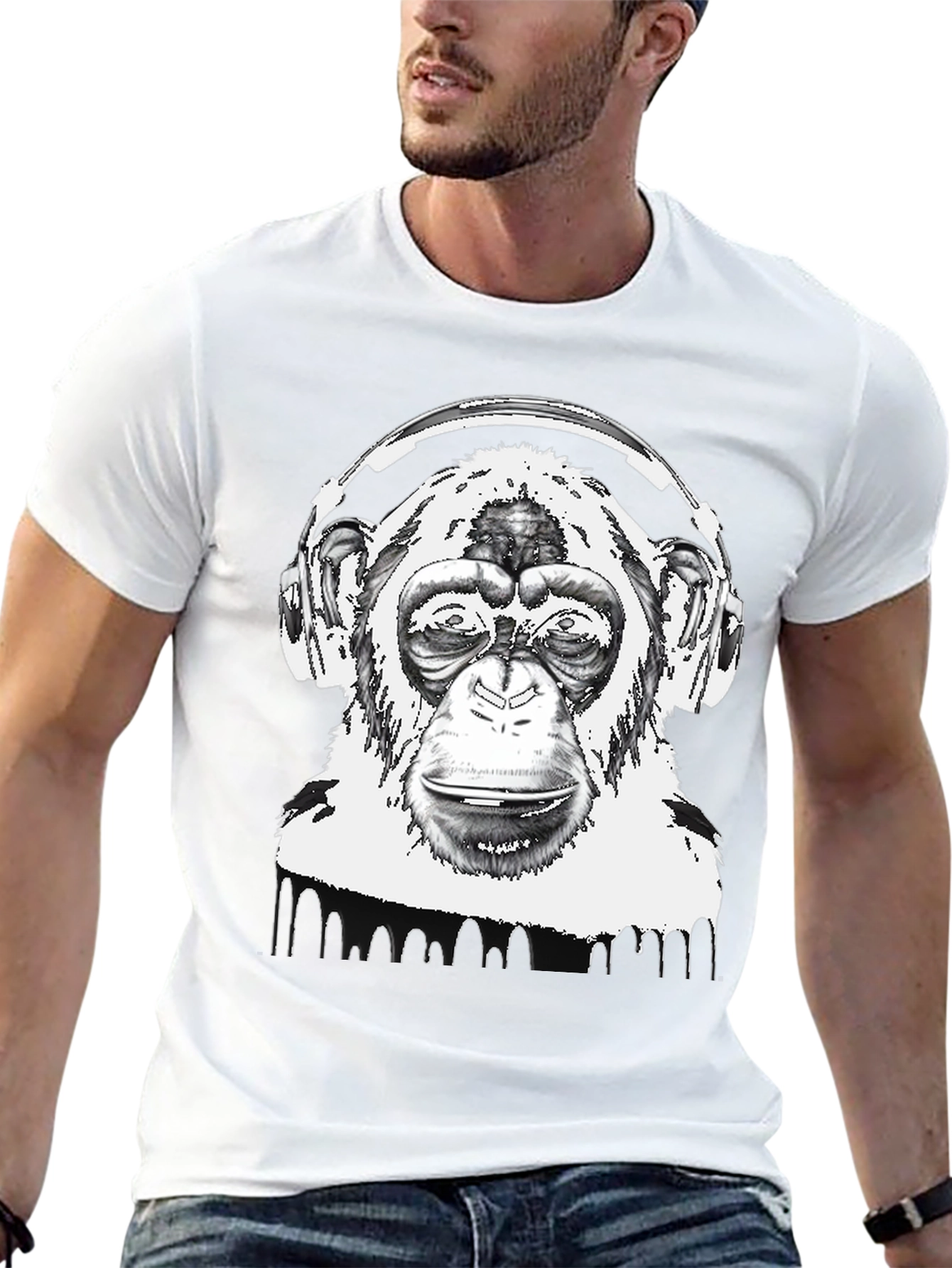 Black Monkey DJ Graphic Tee - Cool & Unique Design view 13