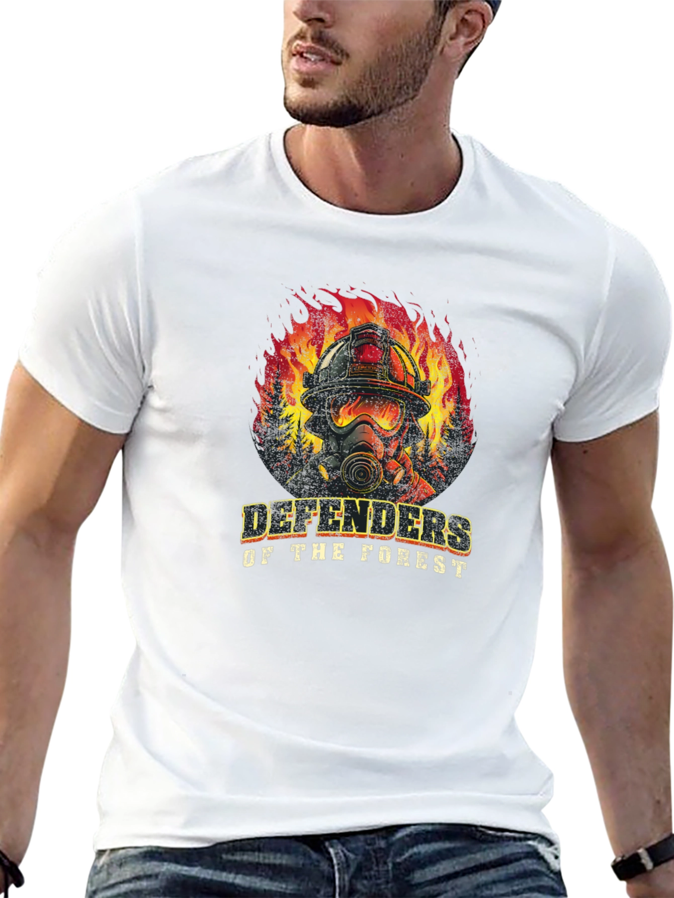 Black Defenders of the Forest Graphic T-Shirt view 13
