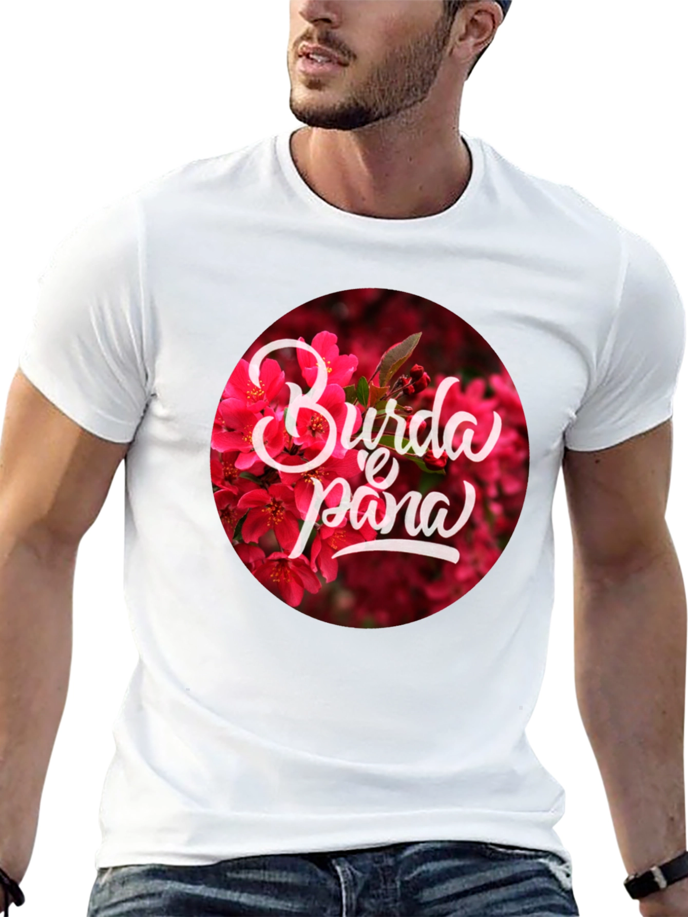 Black Floral Print Graphic T-Shirt view 13