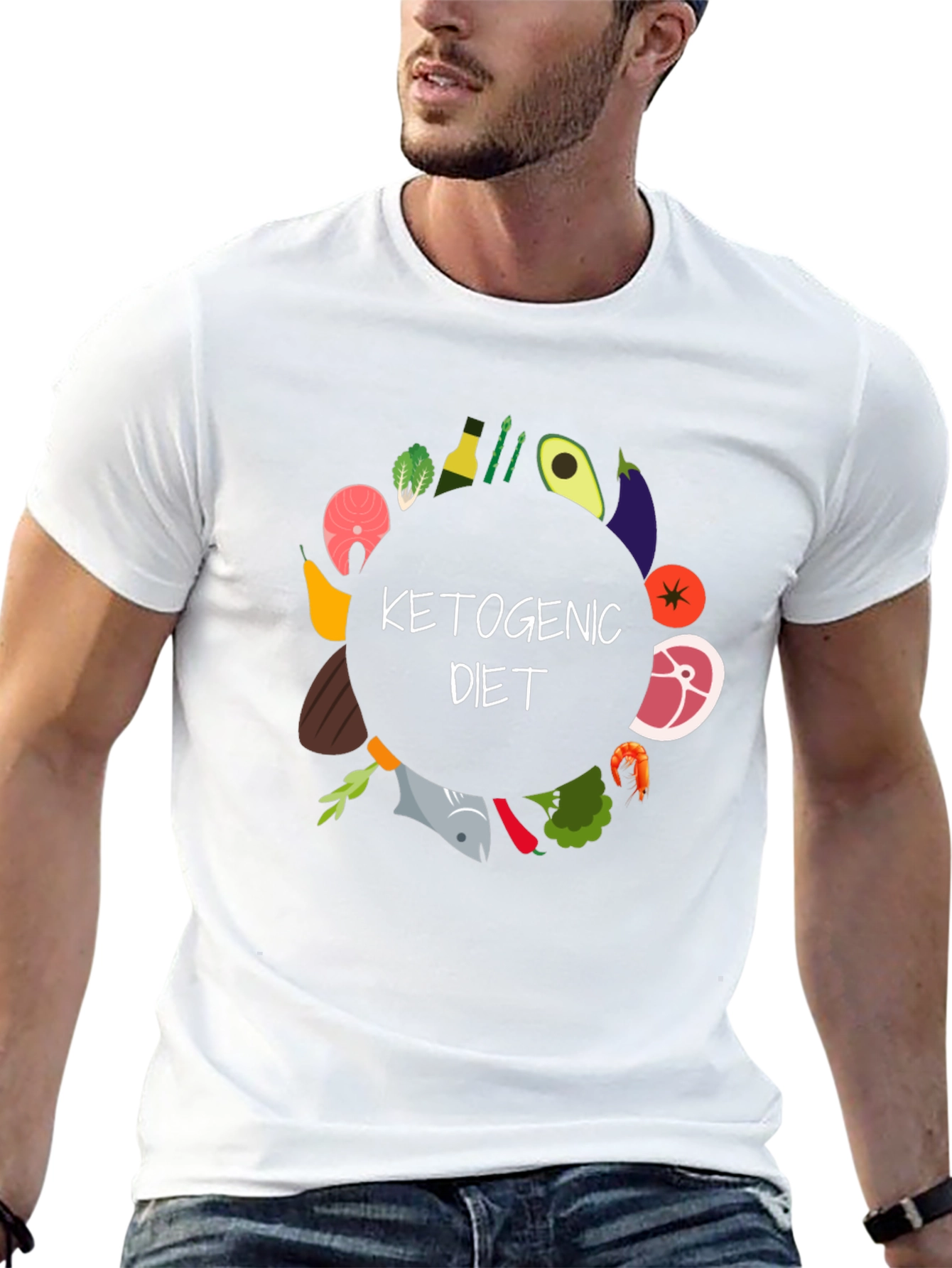 Black Ketogenic Diet T-Shirt view 13