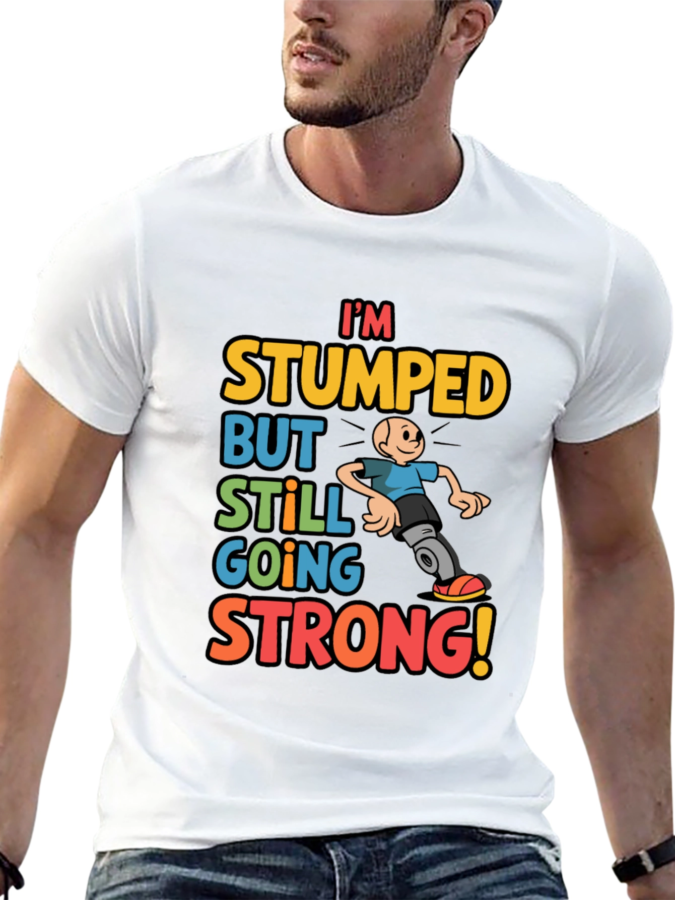Black I'm Stumped But Still Going Strong Graphic T-Shirt view 13