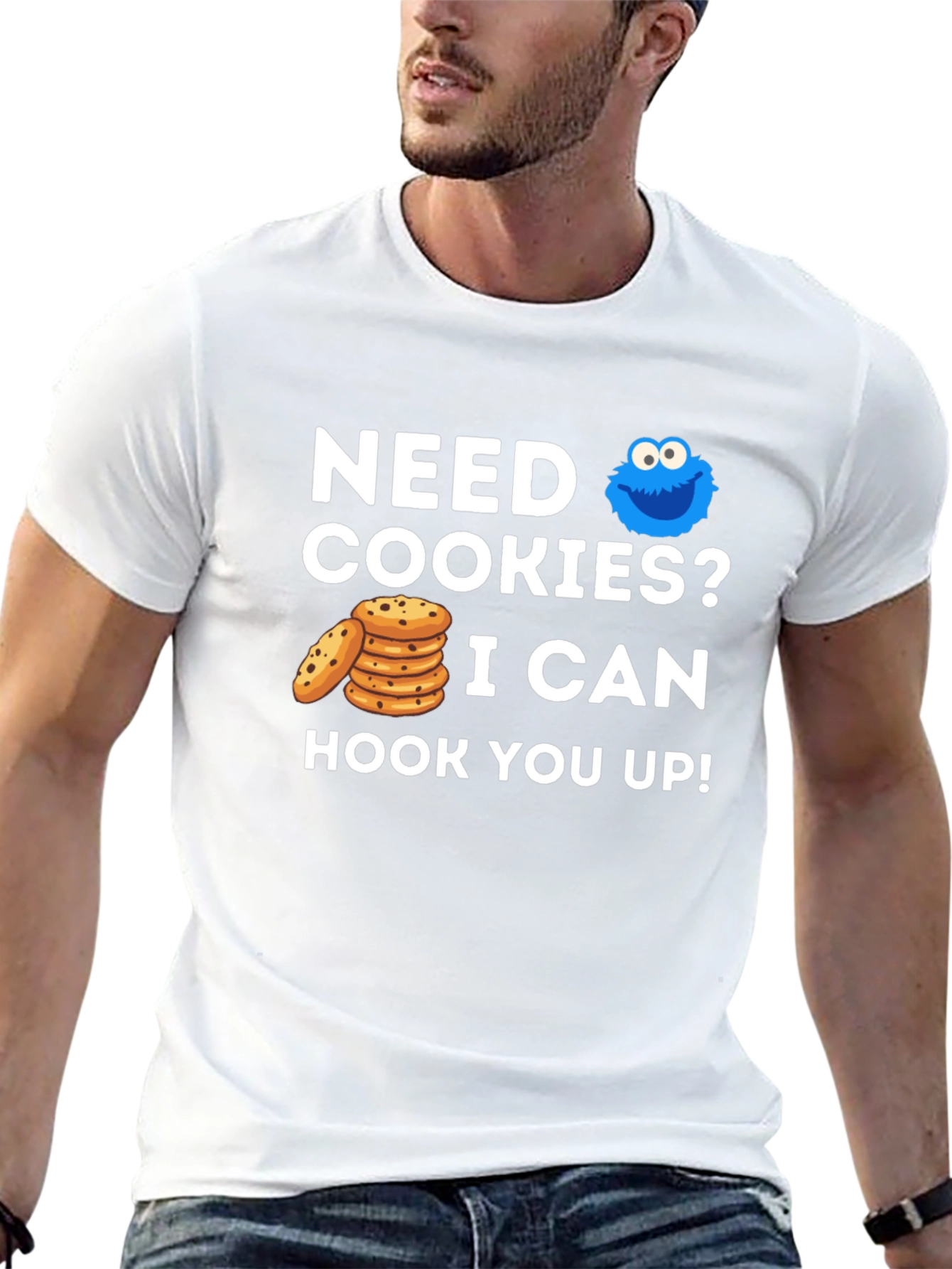 Black Need Cookies? Graphic Tee - Cookie Monster Style! view 13
