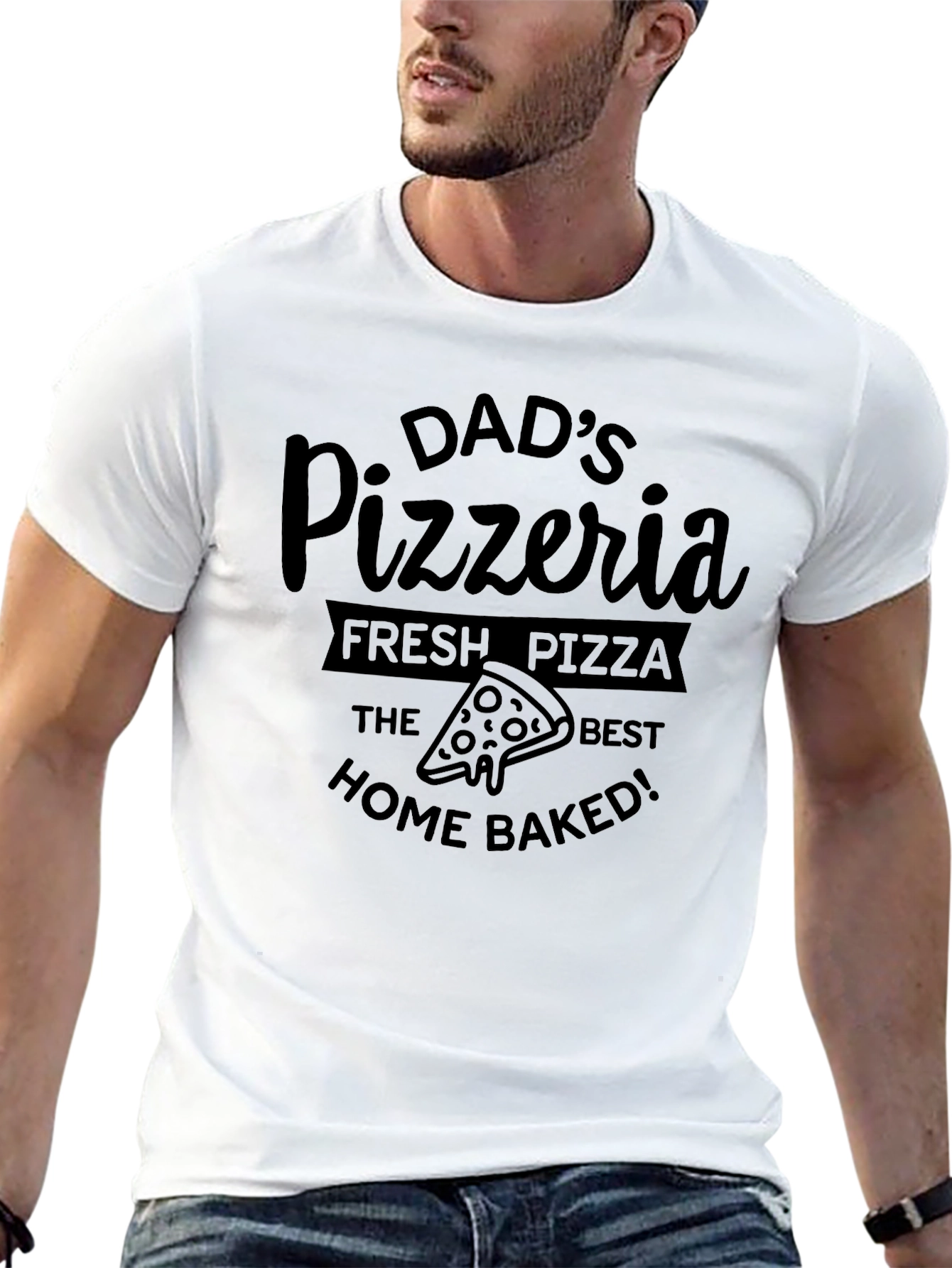 Black Dad's Pizzeria Black T-Shirt - Fresh, Home Baked Pizza view 13