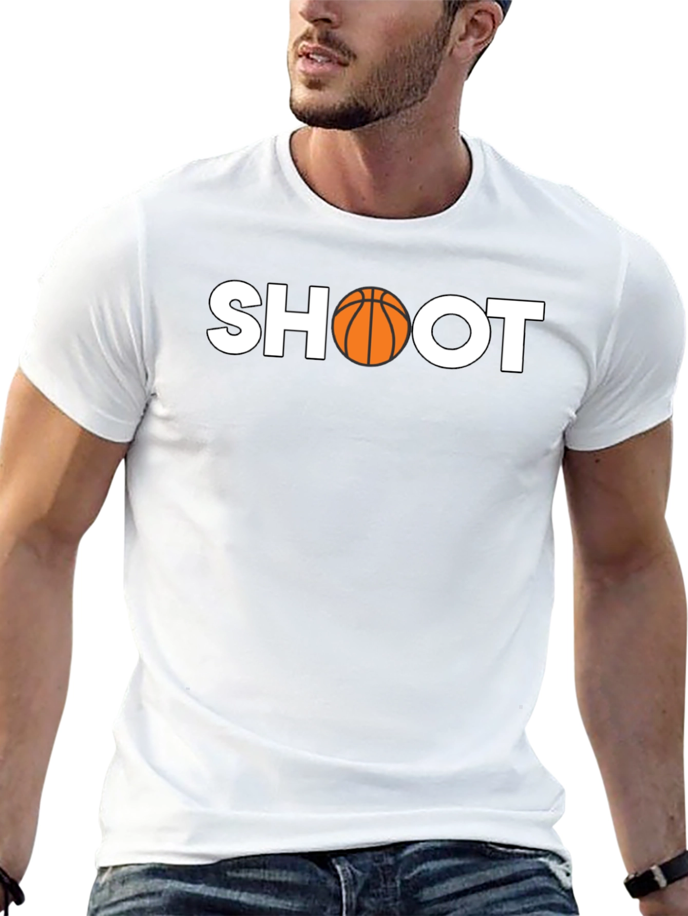 Black Basketball Shoot T-Shirt view 13