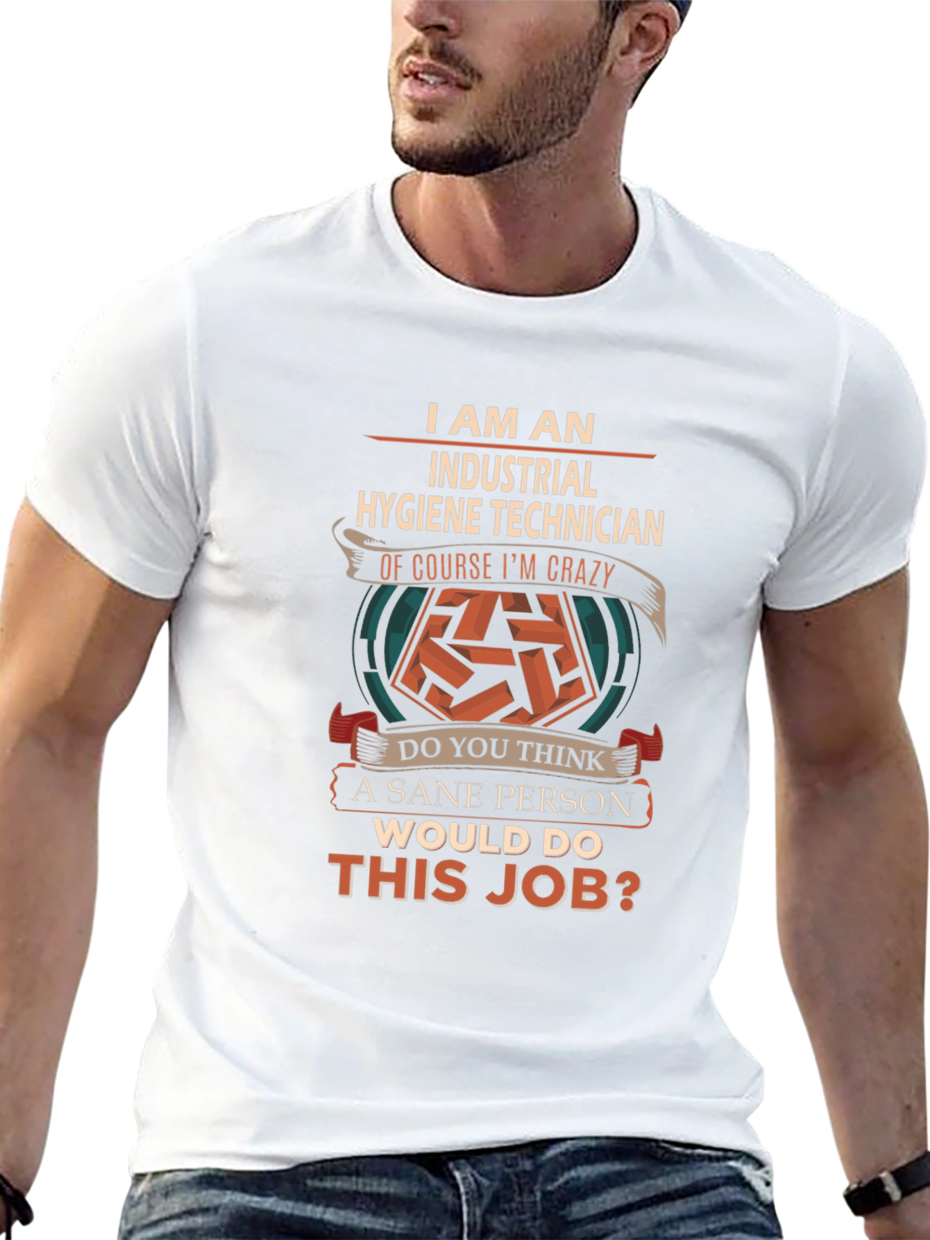 Black Industrial Hygiene Technician Crazy Job T-Shirt view 13