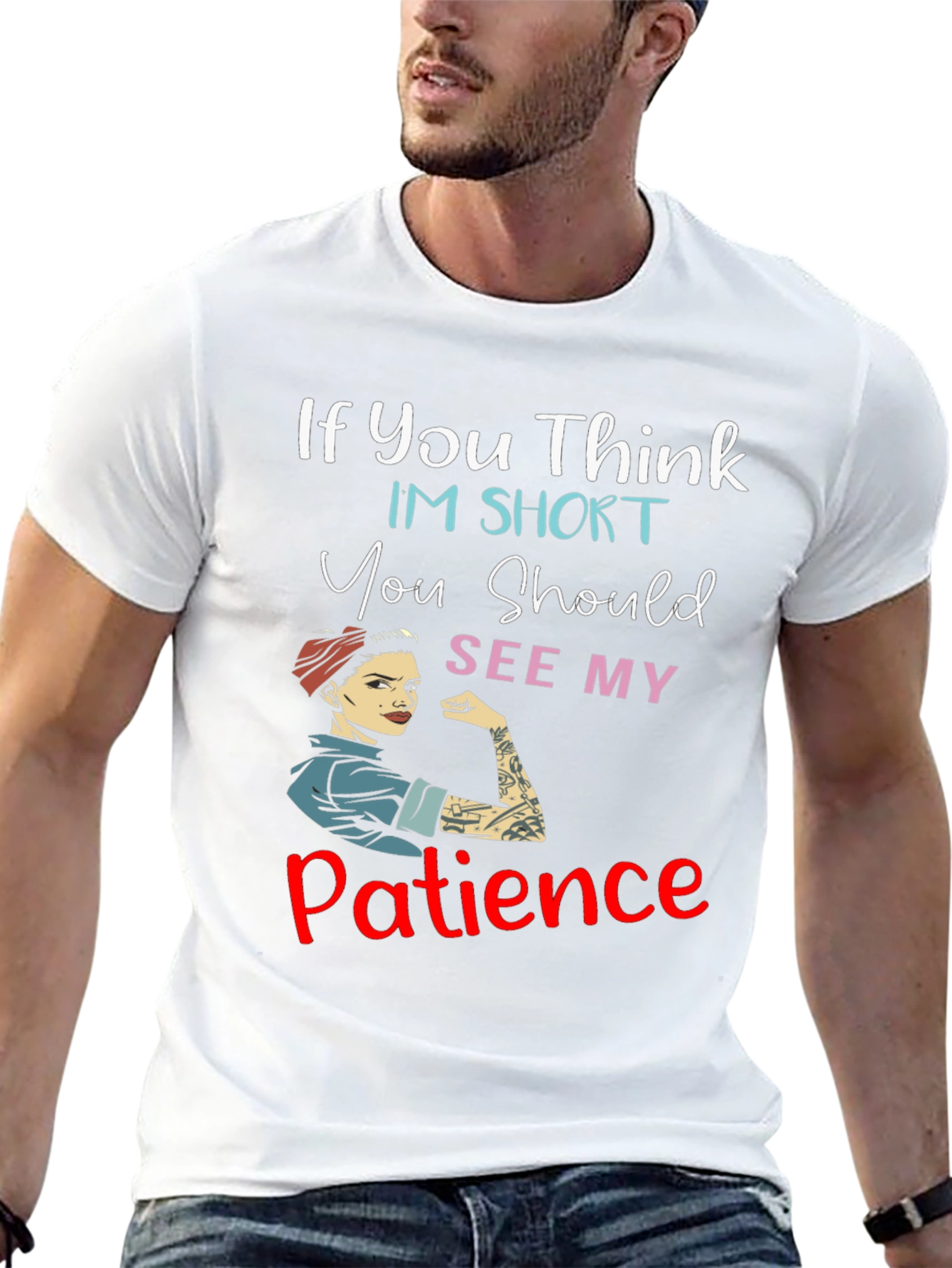 Black Funny Graphic Tee: My Patience T-Shirt view 13