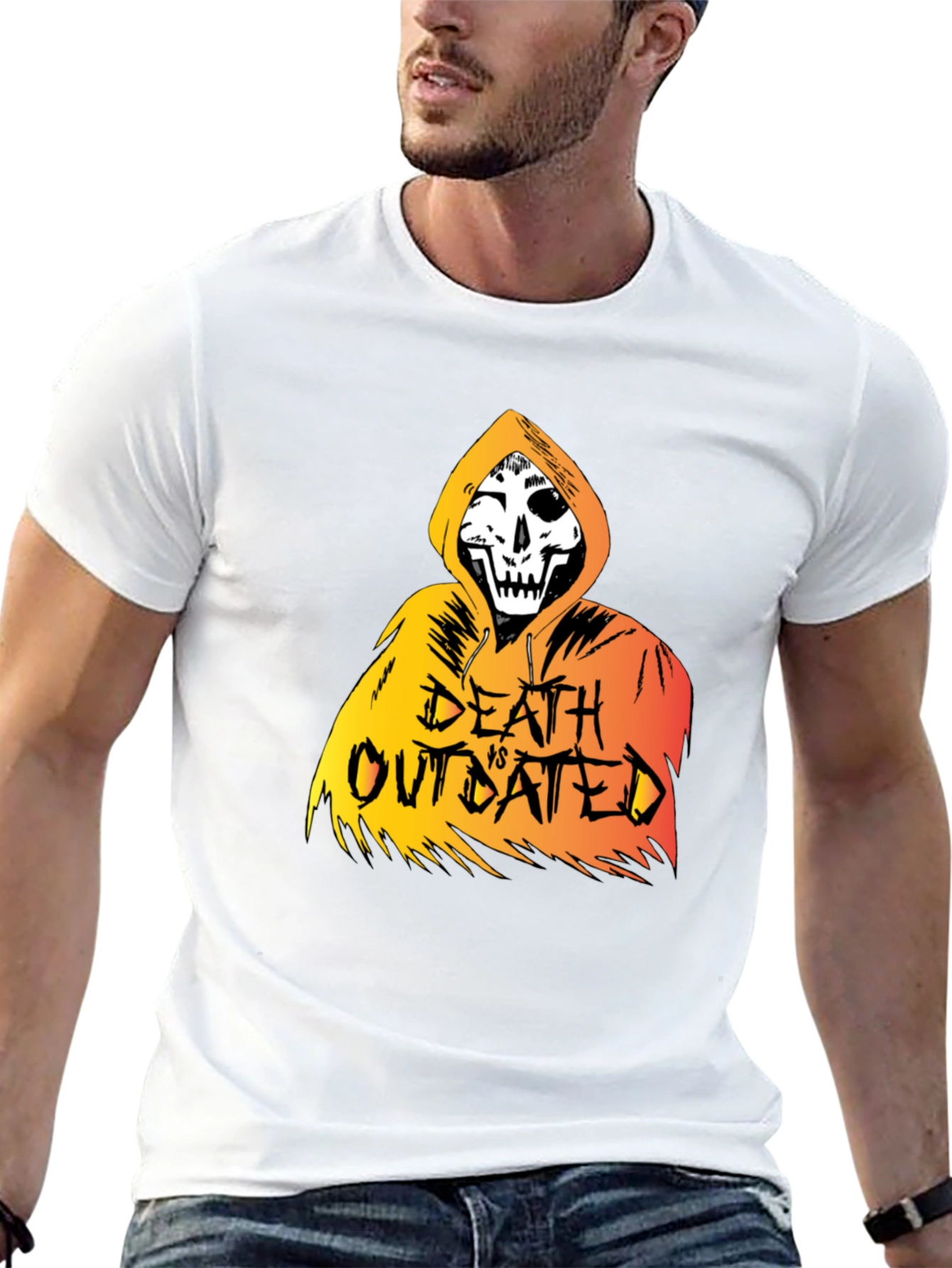 Black Death vs Outdated Graphic T-Shirt - Black view 13