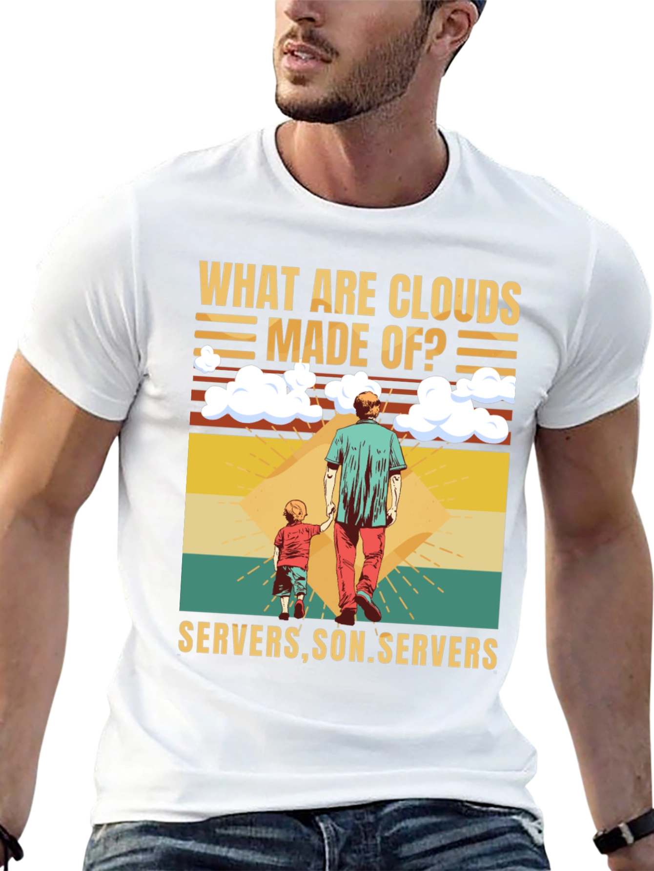Black Cloud Made of Servers Funny T-Shirt view 13