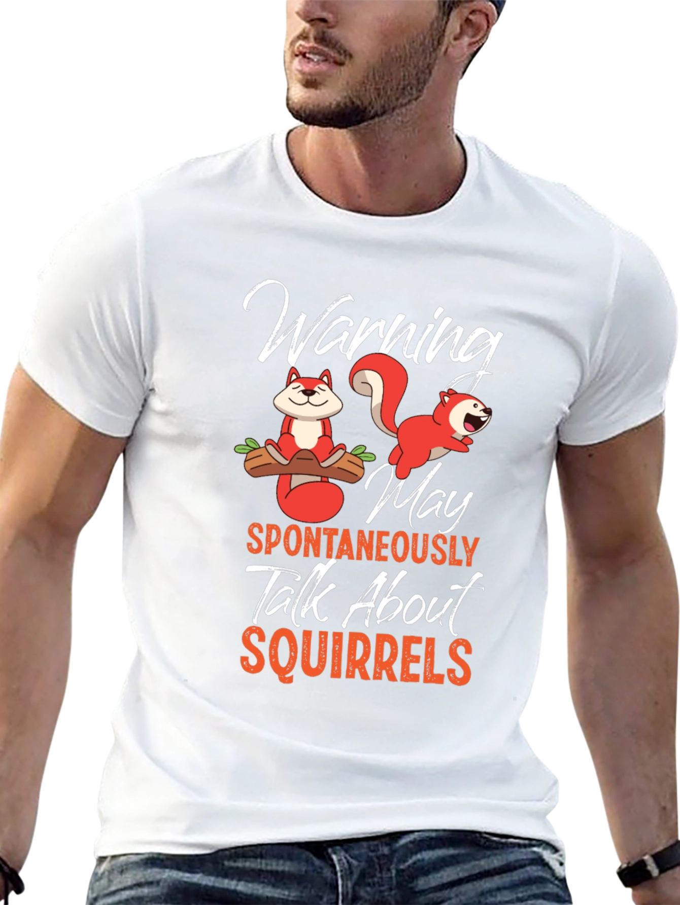 Black Funny Squirrel Graphic T-Shirt view 13
