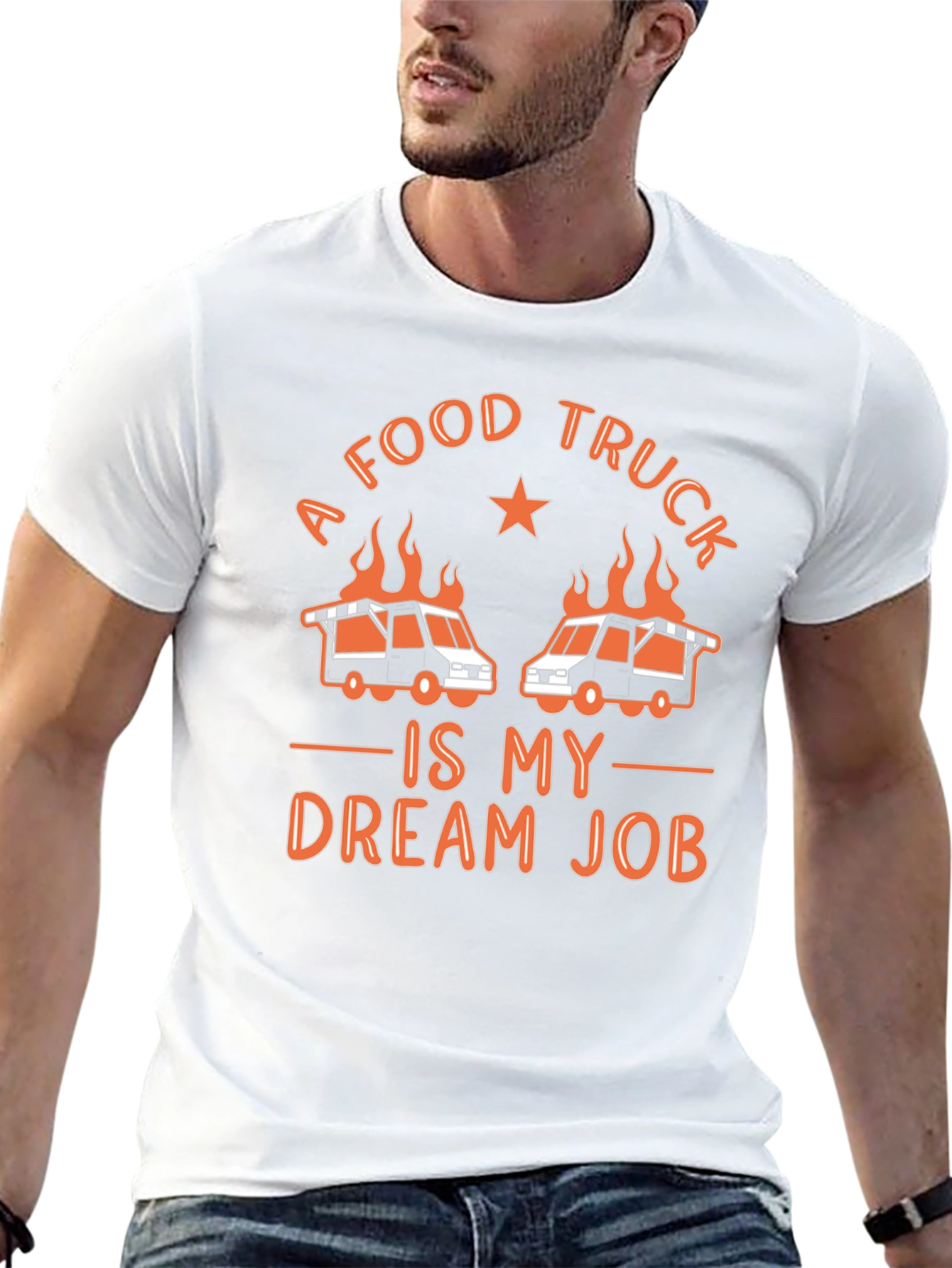 Black Food Truck Dream Job Graphic Tee view 13