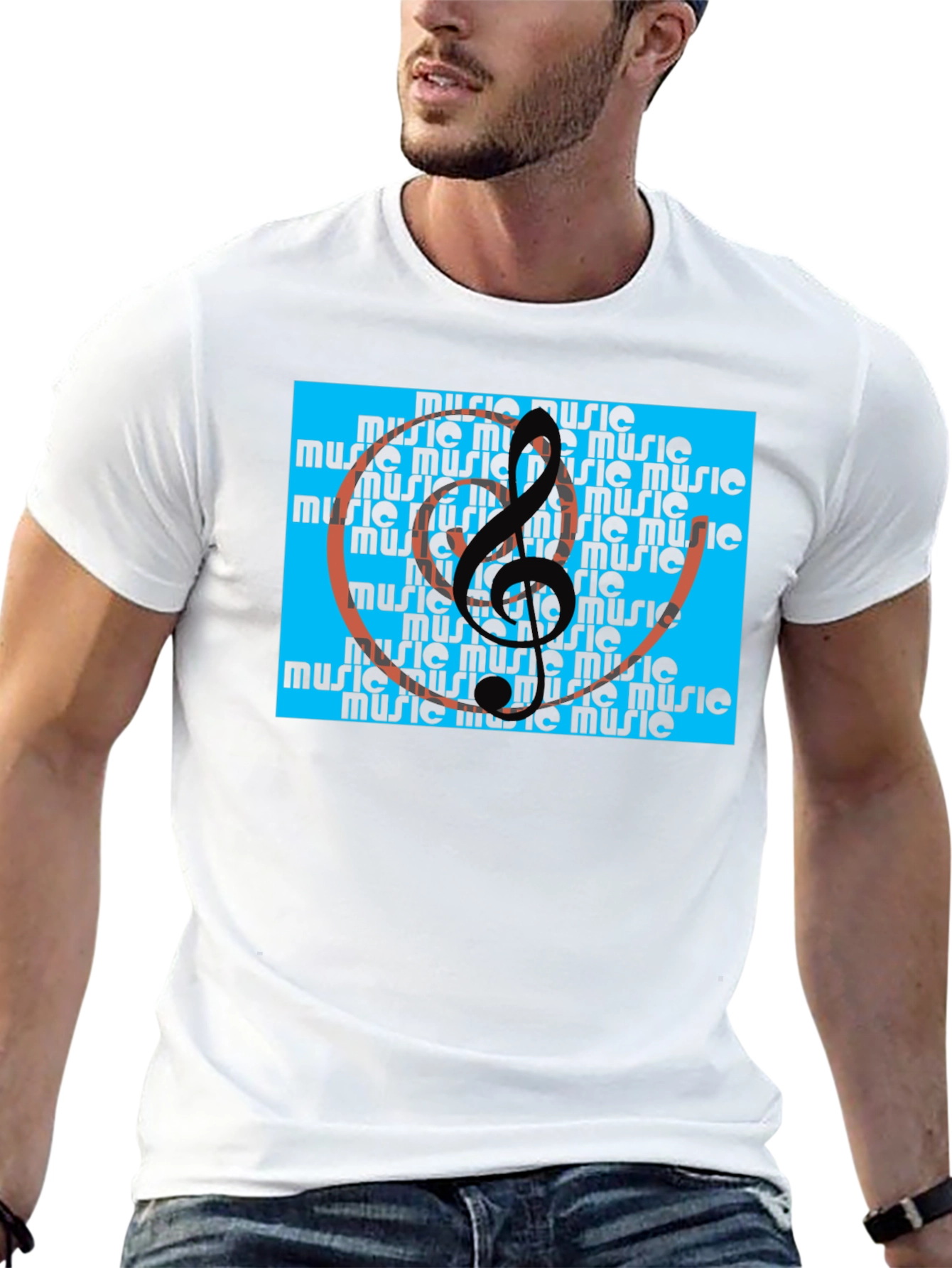 Black Music Note T-Shirt view 13