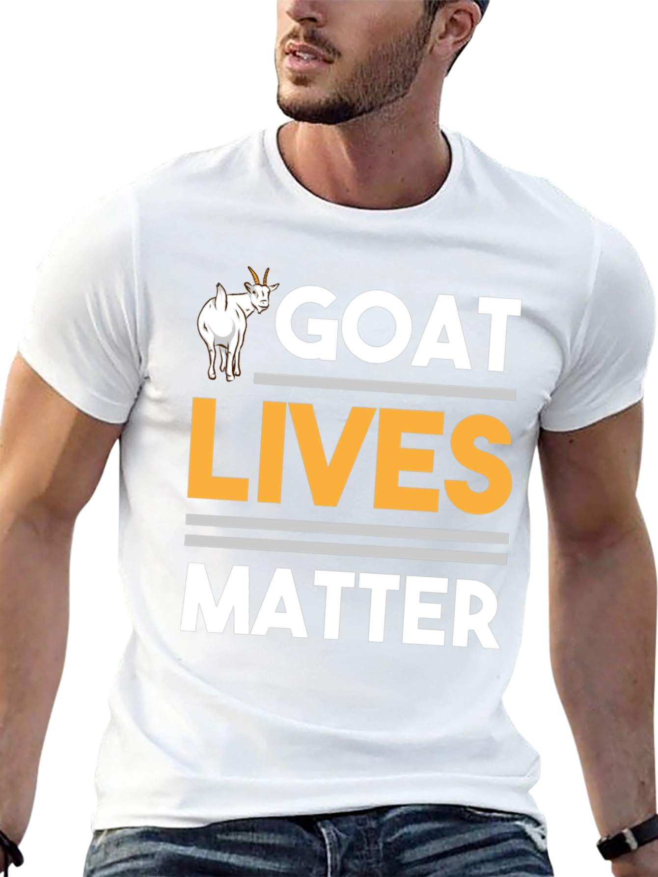 Black Goat Lives Matter T-Shirt - Funny Graphic Tee view 13