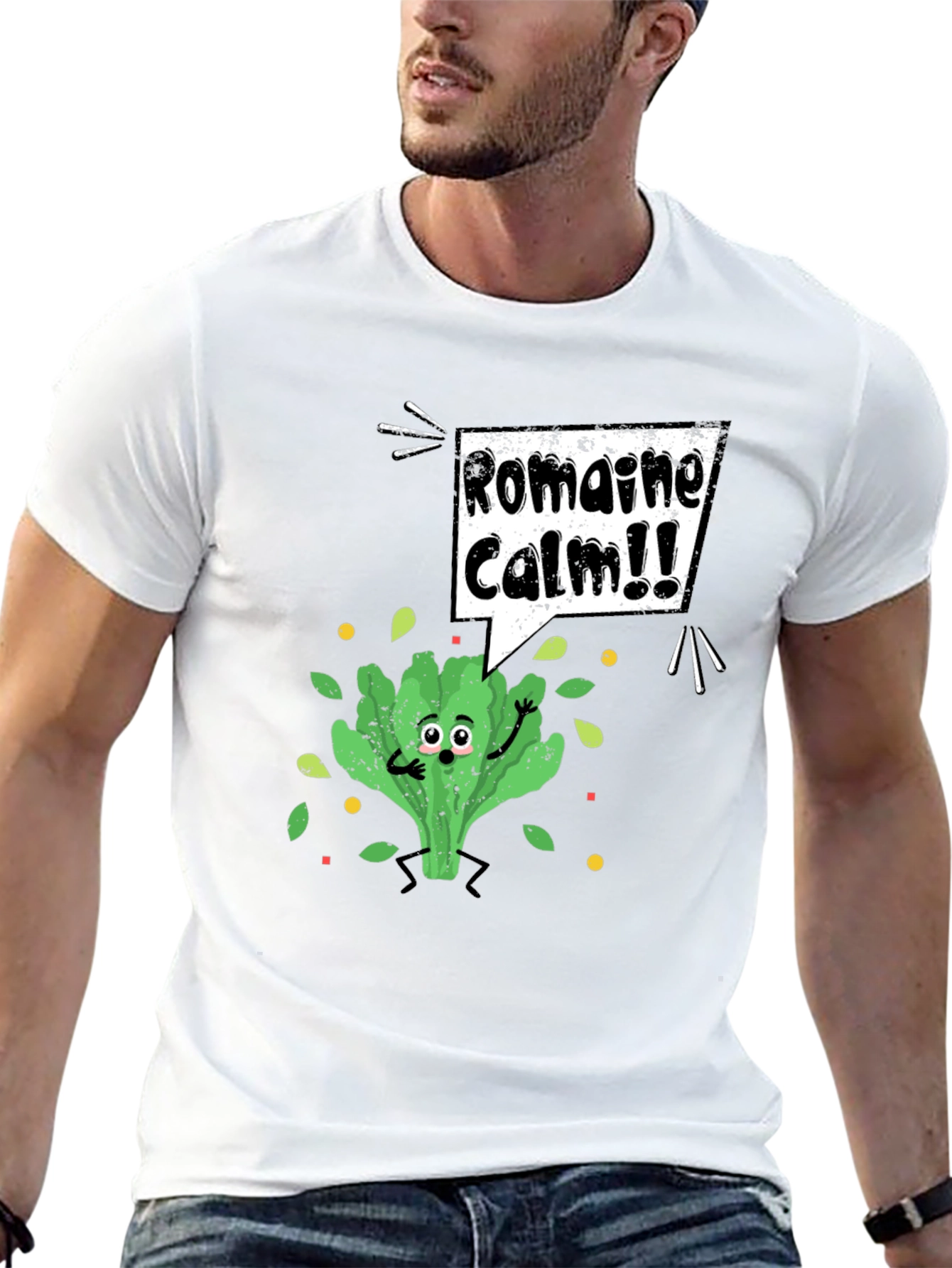 Black Romaine Calm Pun T-Shirt view 13
