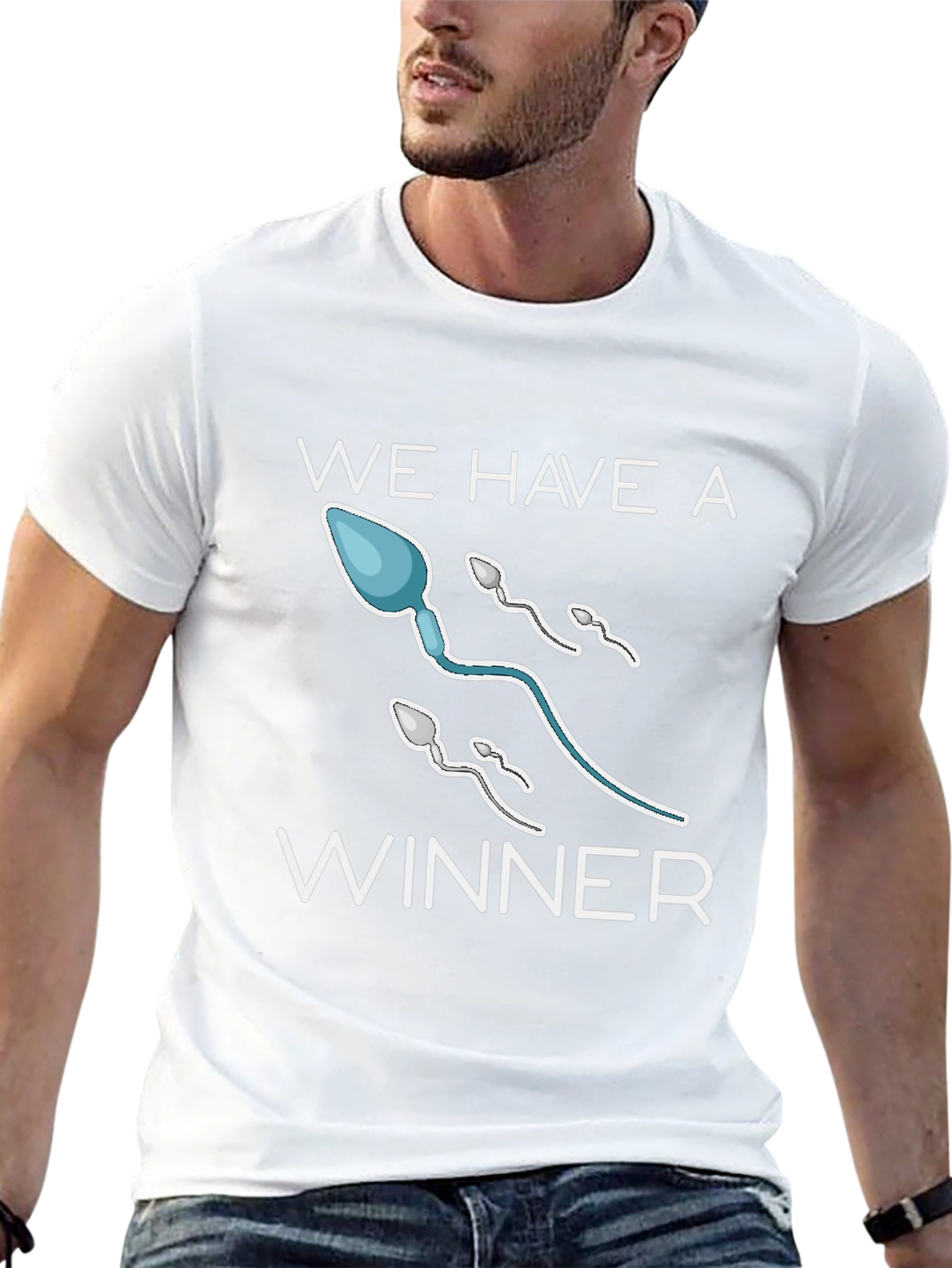 Black We Have a Winner Funny T-Shirt view 13