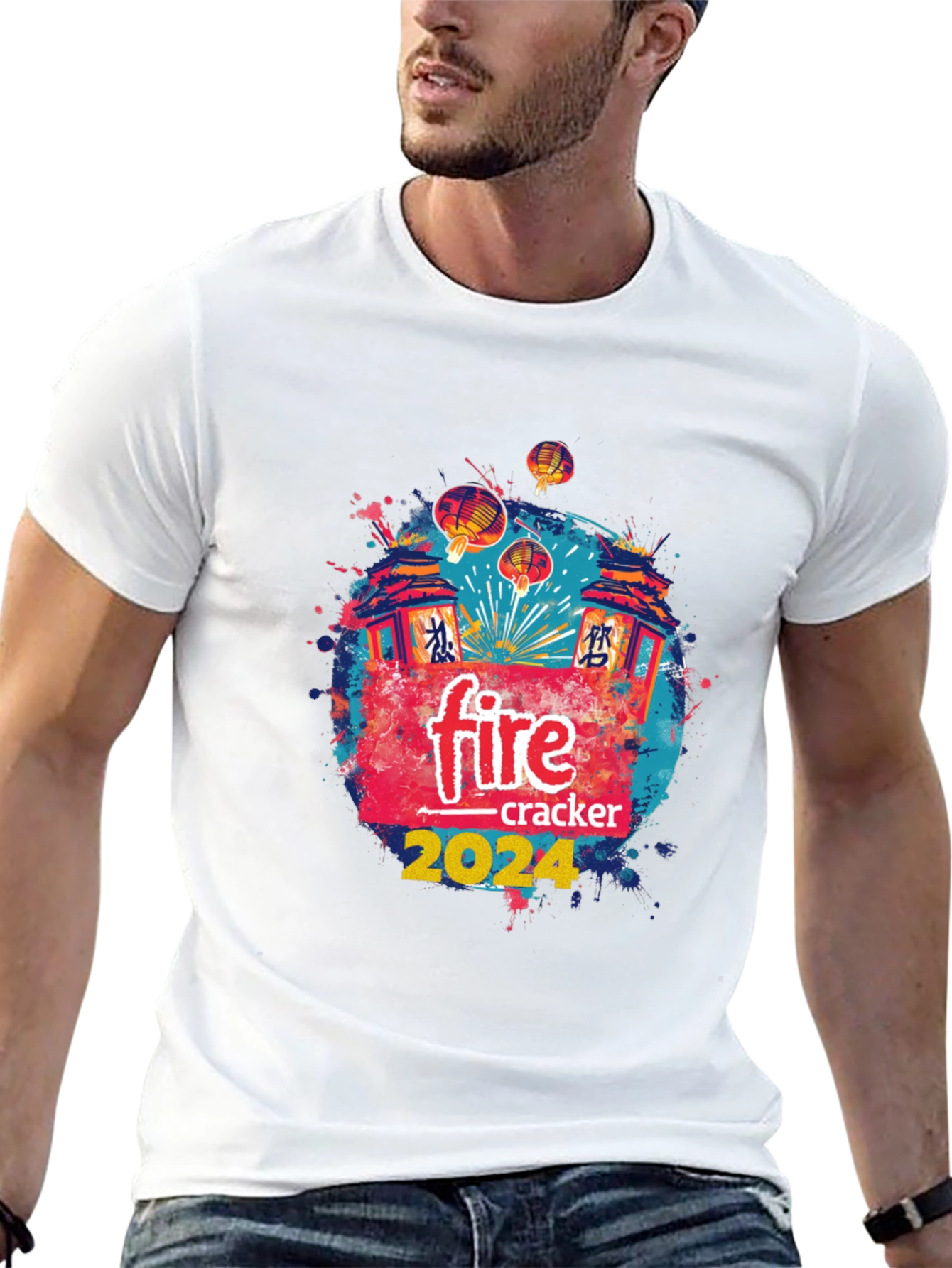 Black Firecracker 2024 Graphic T-Shirt view 13