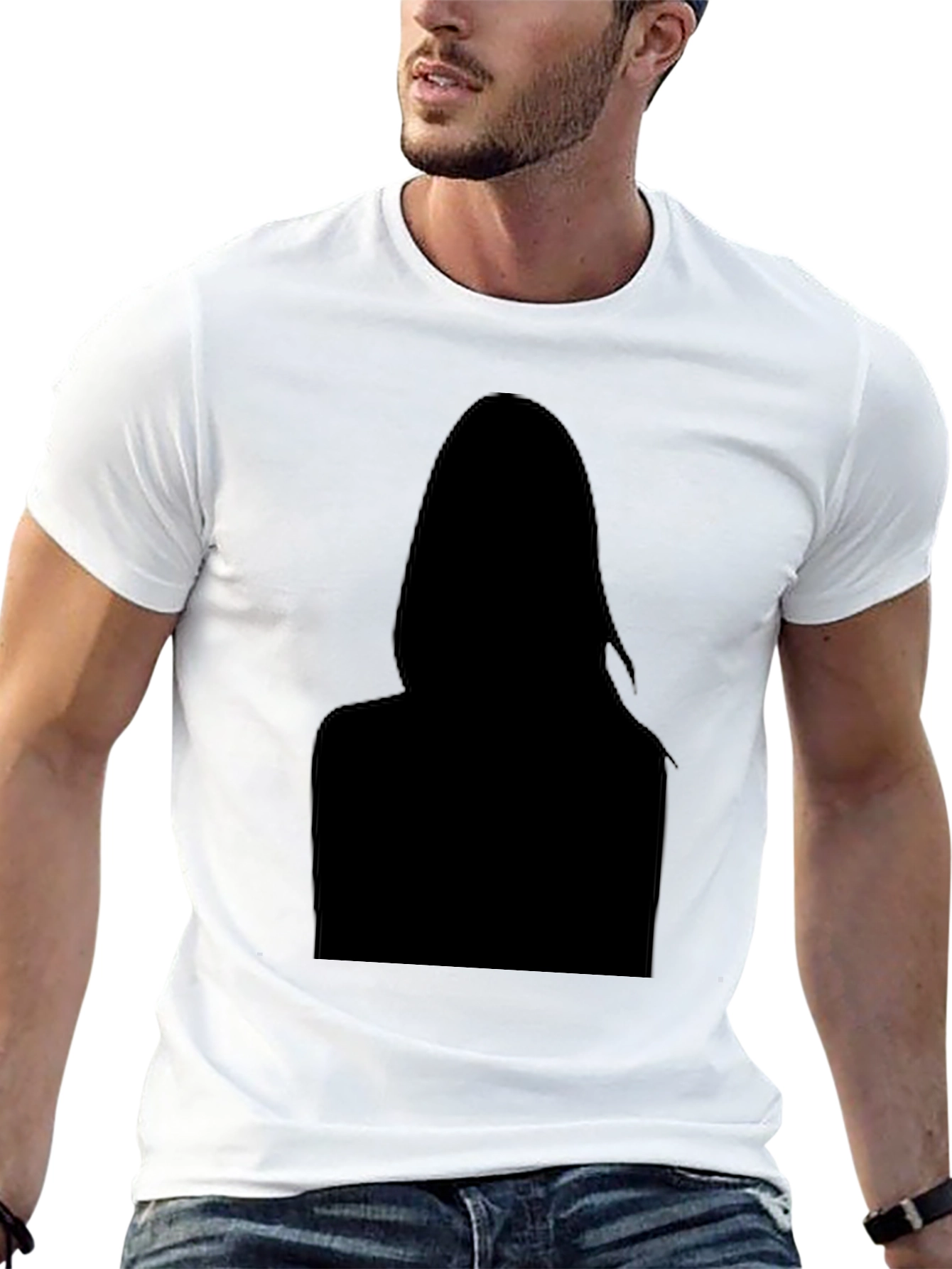 Black Black Silhouette Graphic Tee - Modern Style view 13