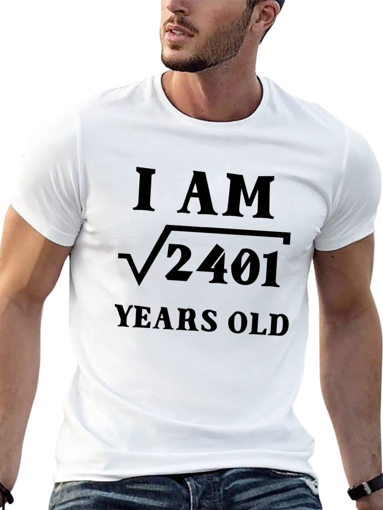 Black I Am √2401 Years Old Funny Math T-Shirt view 13