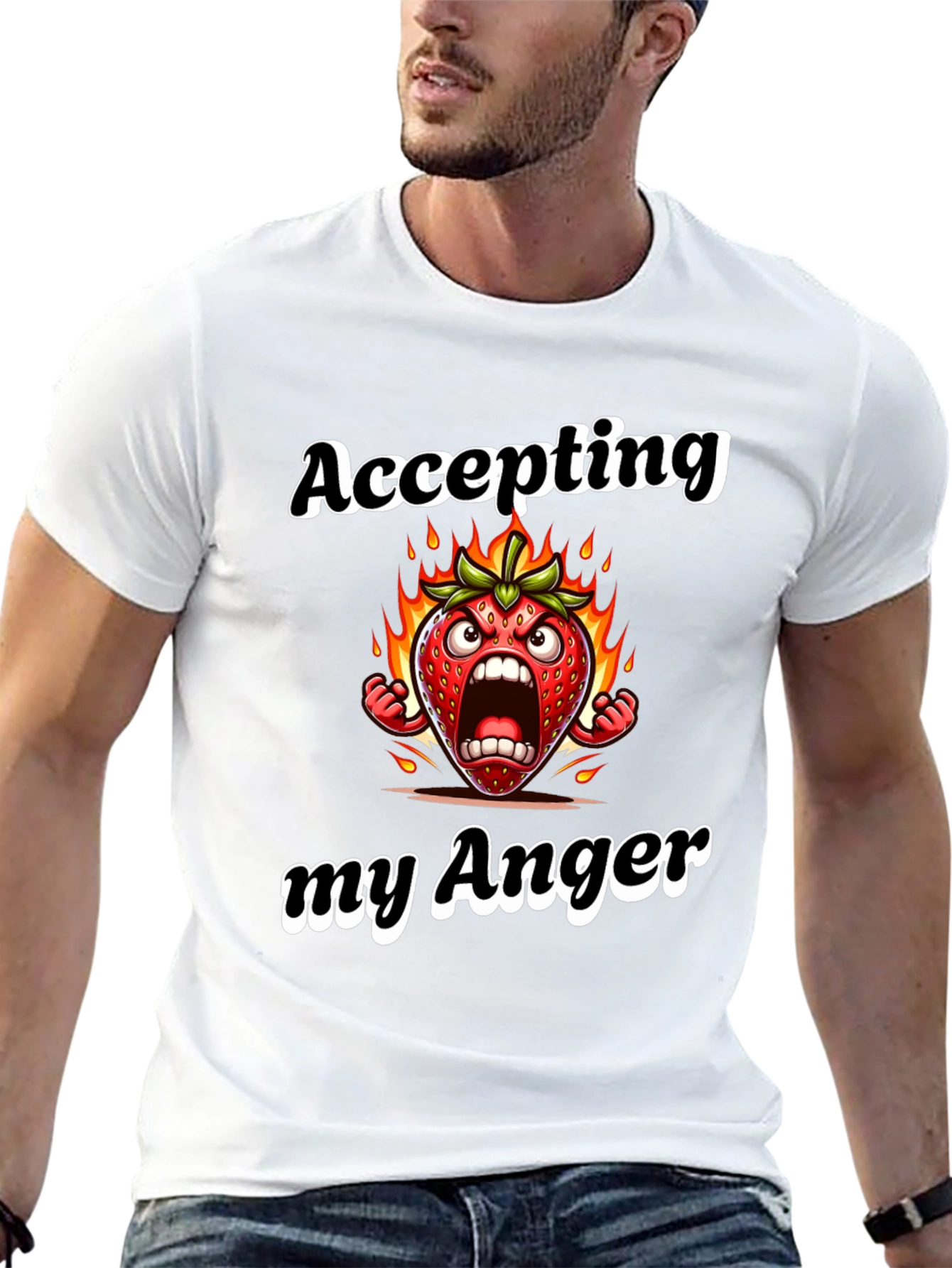 Accepting My Anger T-Shirt Angry Strawberry Tee - 13