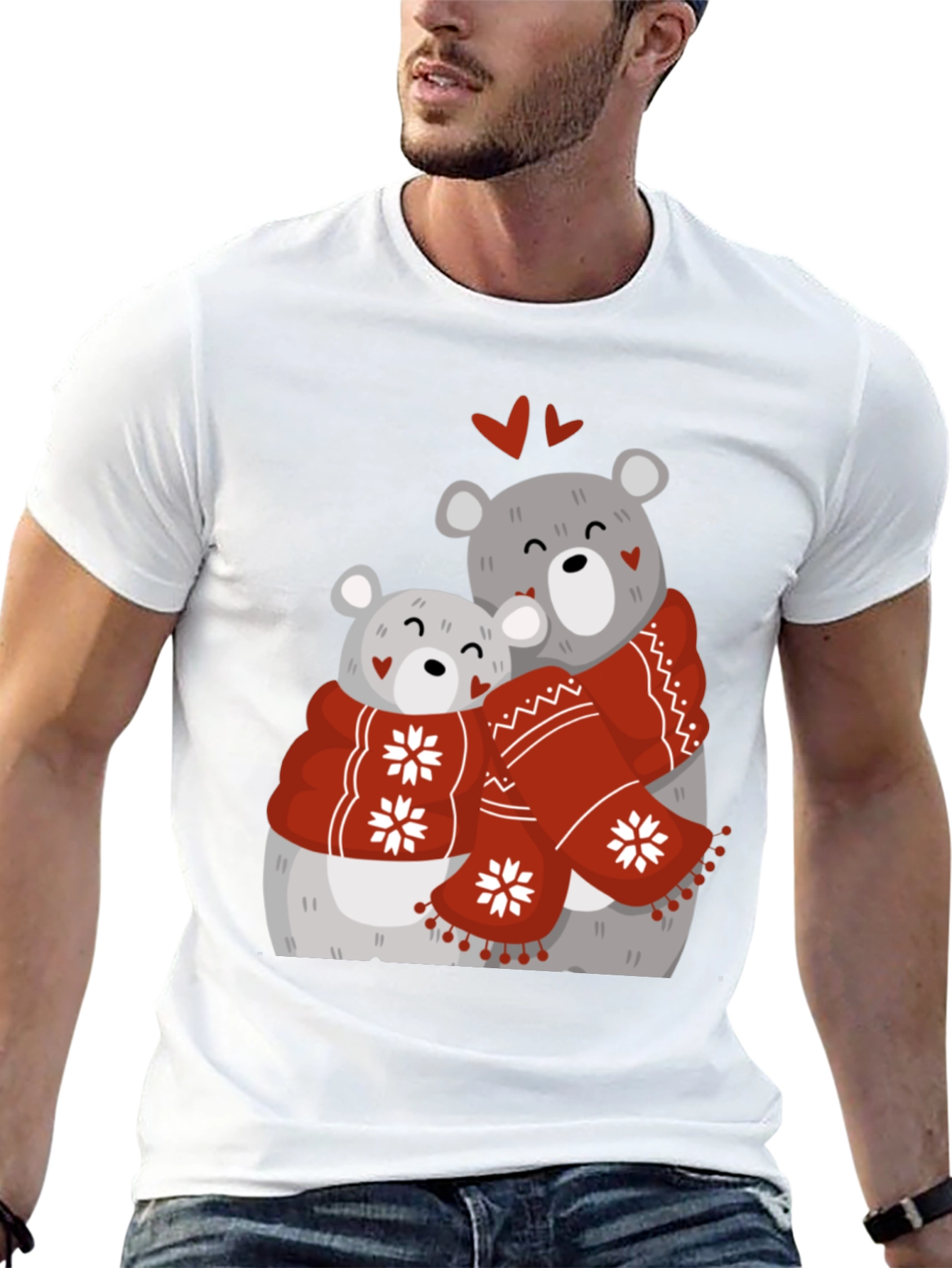 Black Bear Hug Graphic T-Shirt view 13