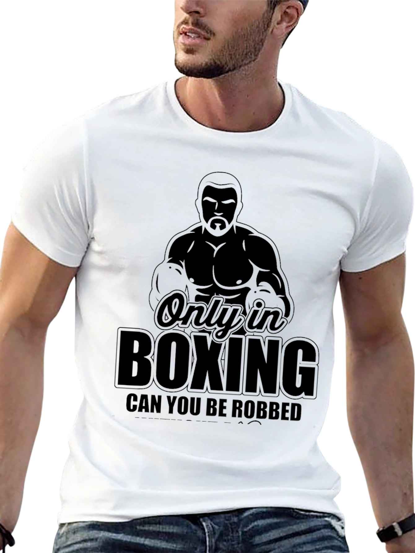 Black Only in Boxing T-Shirt - Funny Boxing Quote Tee view 13