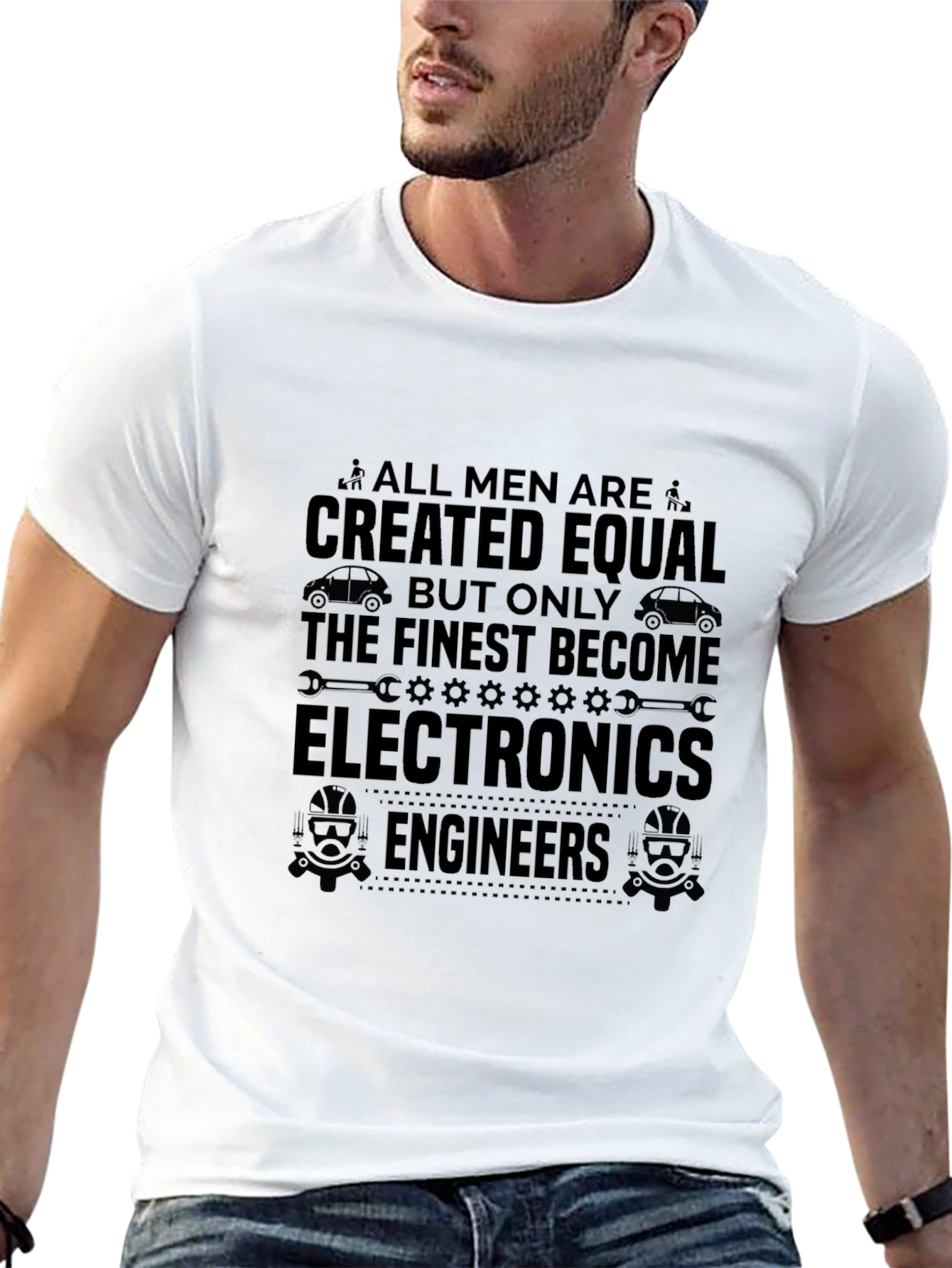 Black Electronics Engineer T-Shirt view 13