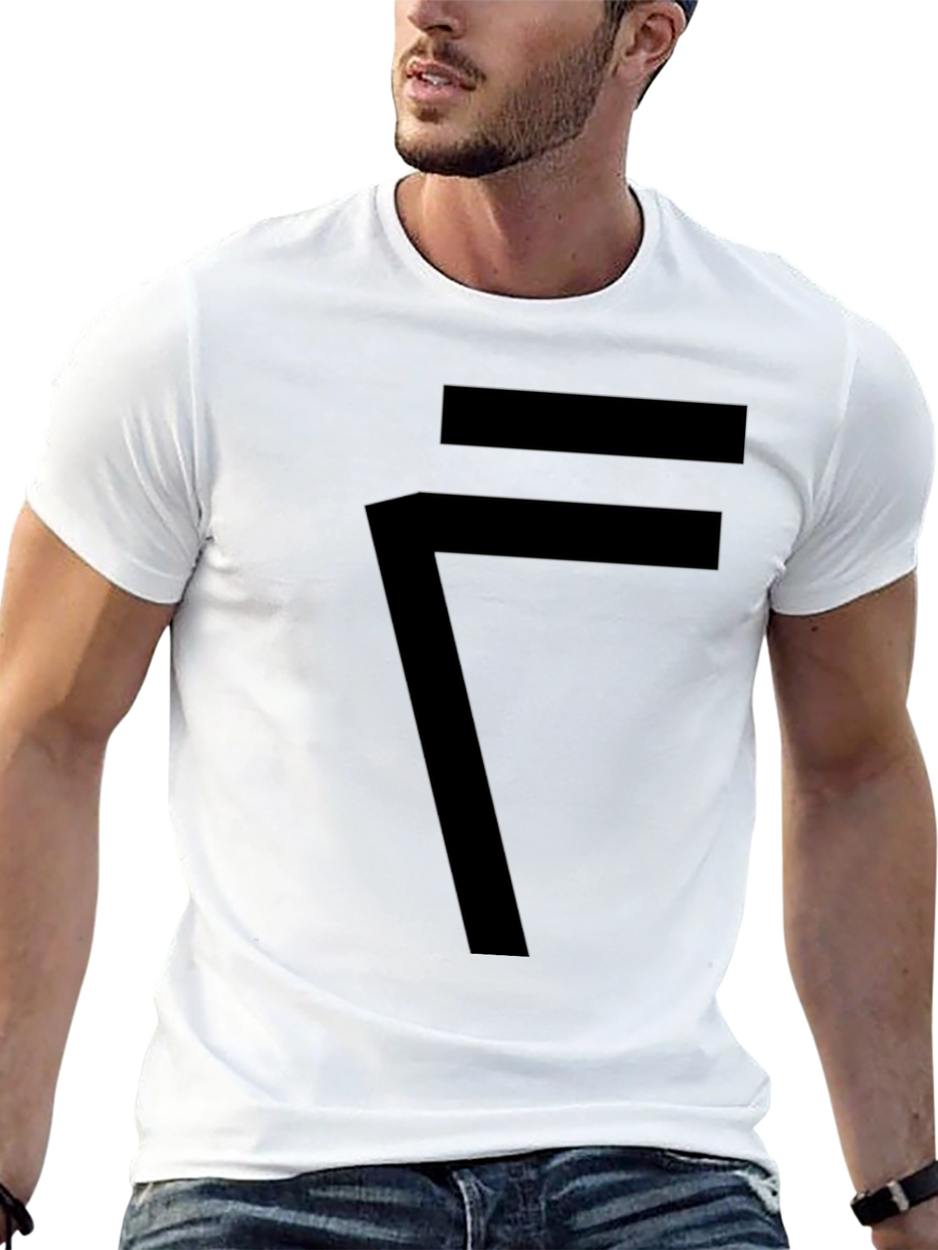 Black Modern Graphic Tee - Minimalist Design view 13