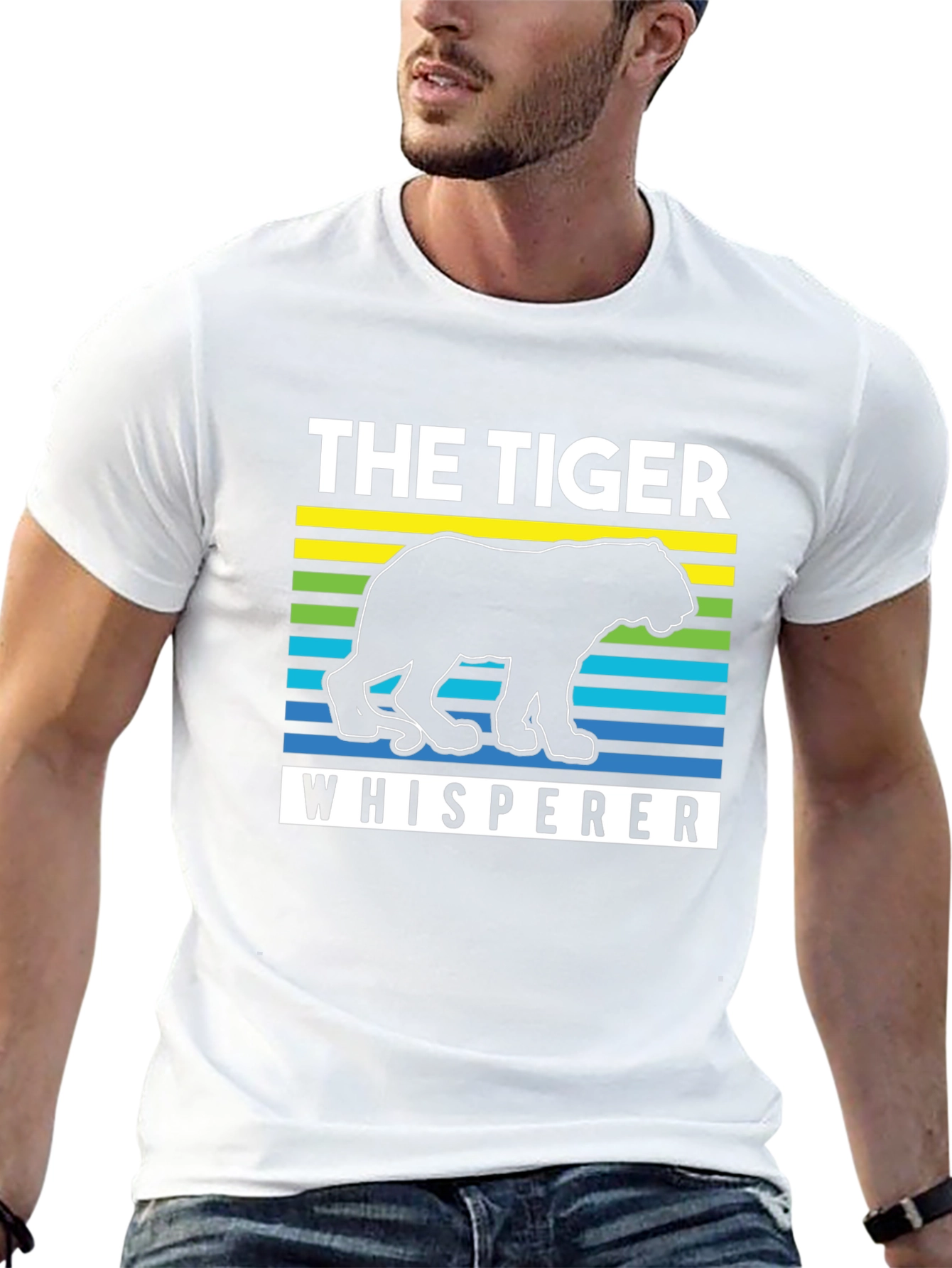 Black The Tiger Whisperer Graphic T-Shirt view 13