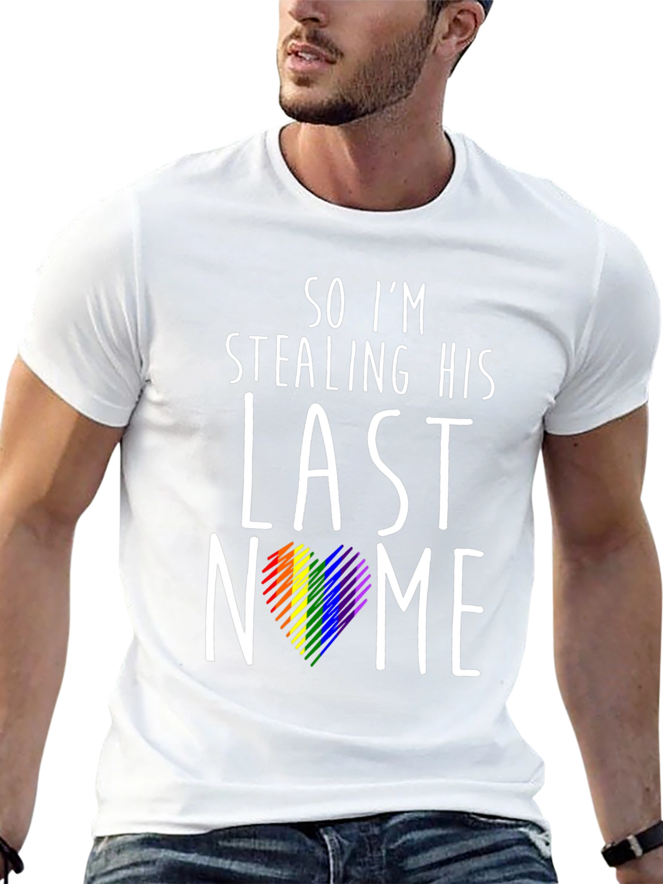 Black Stealing His Last Name Pride T-Shirt view 13