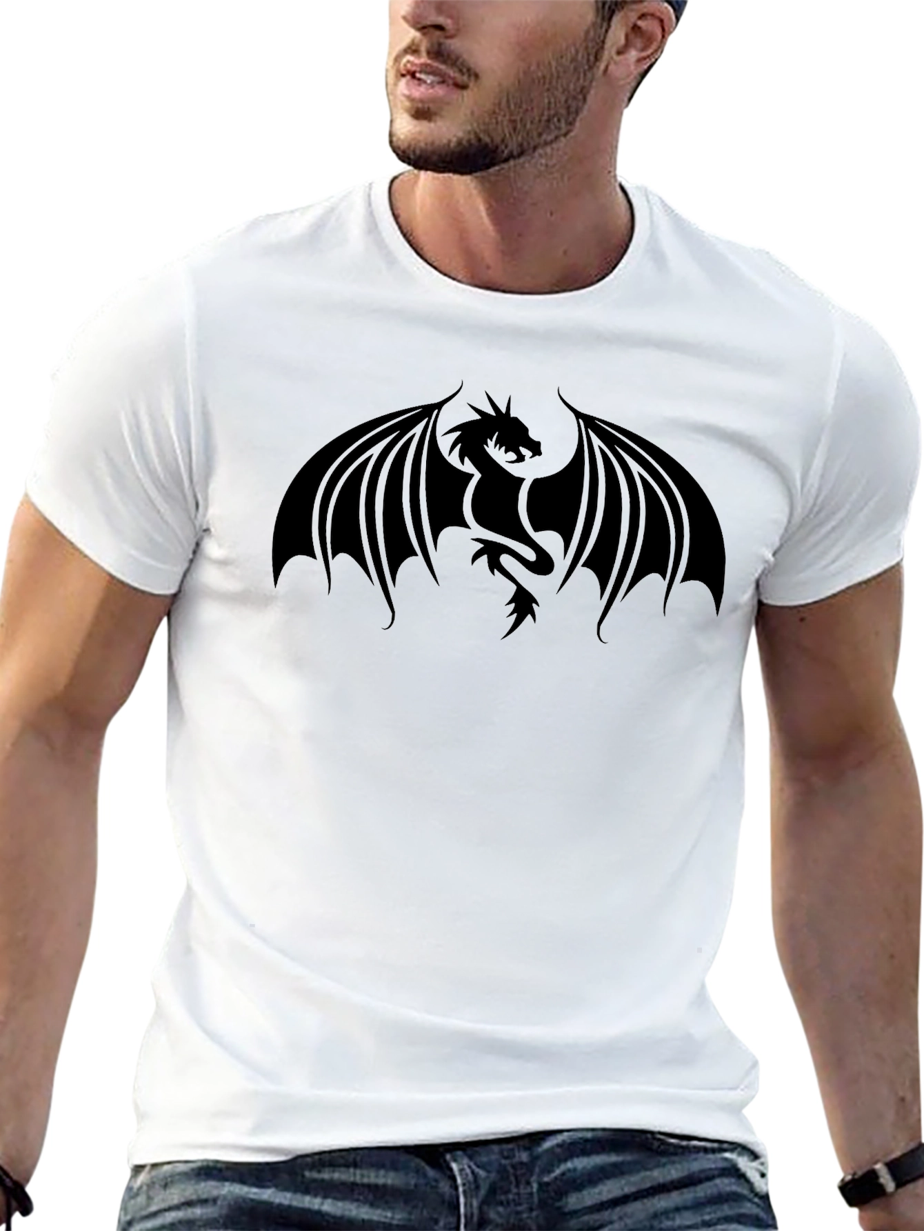 Black Black Dragon Graphic Tee - Men's Short Sleeve Shirt view 13