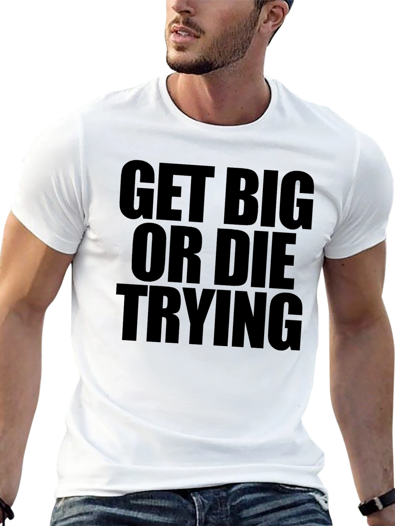 Black Get Big or Die Trying Black T-Shirt view 13