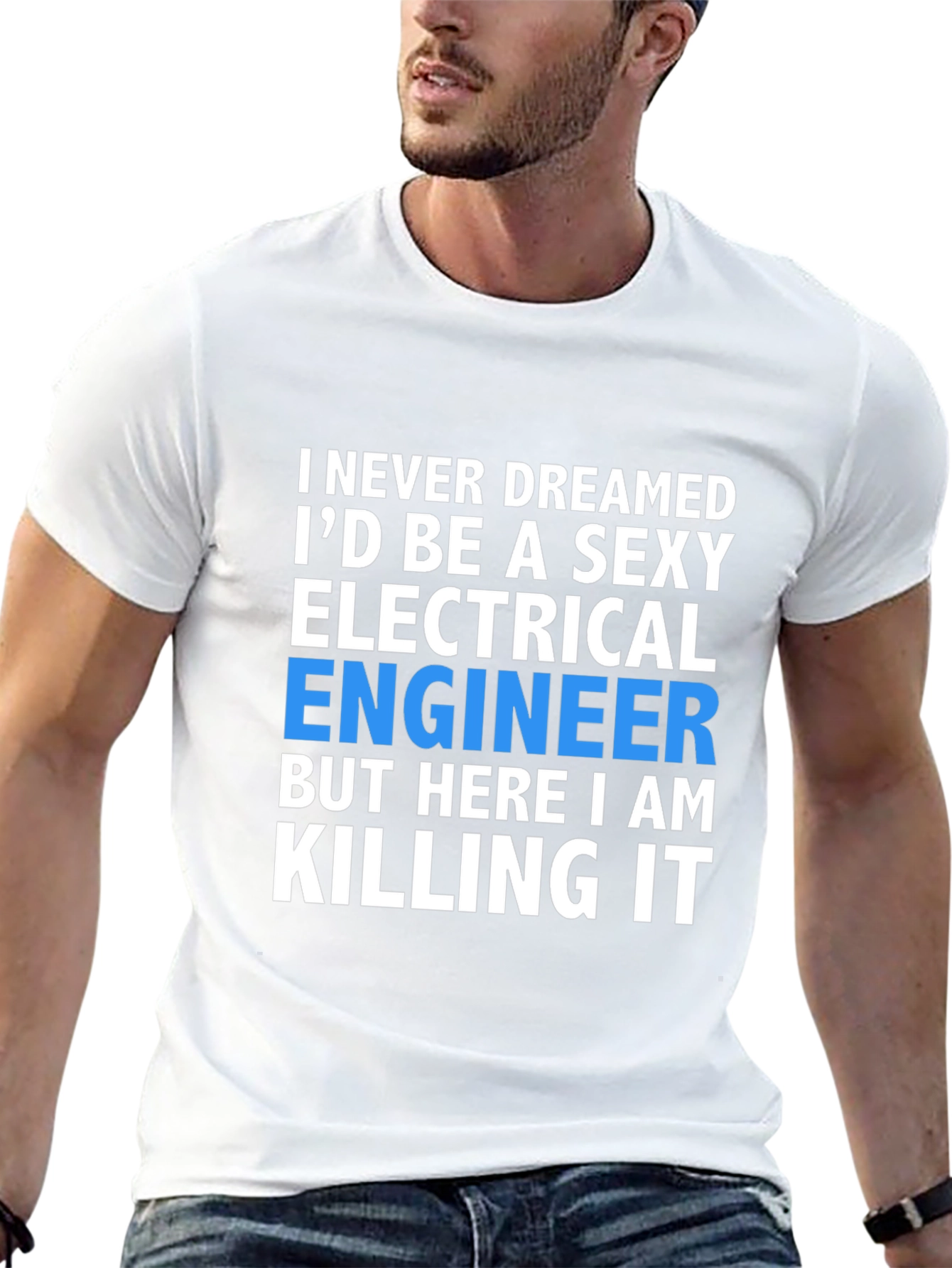 Black Sexy Electrical Engineer T-Shirt: Killing It! view 13