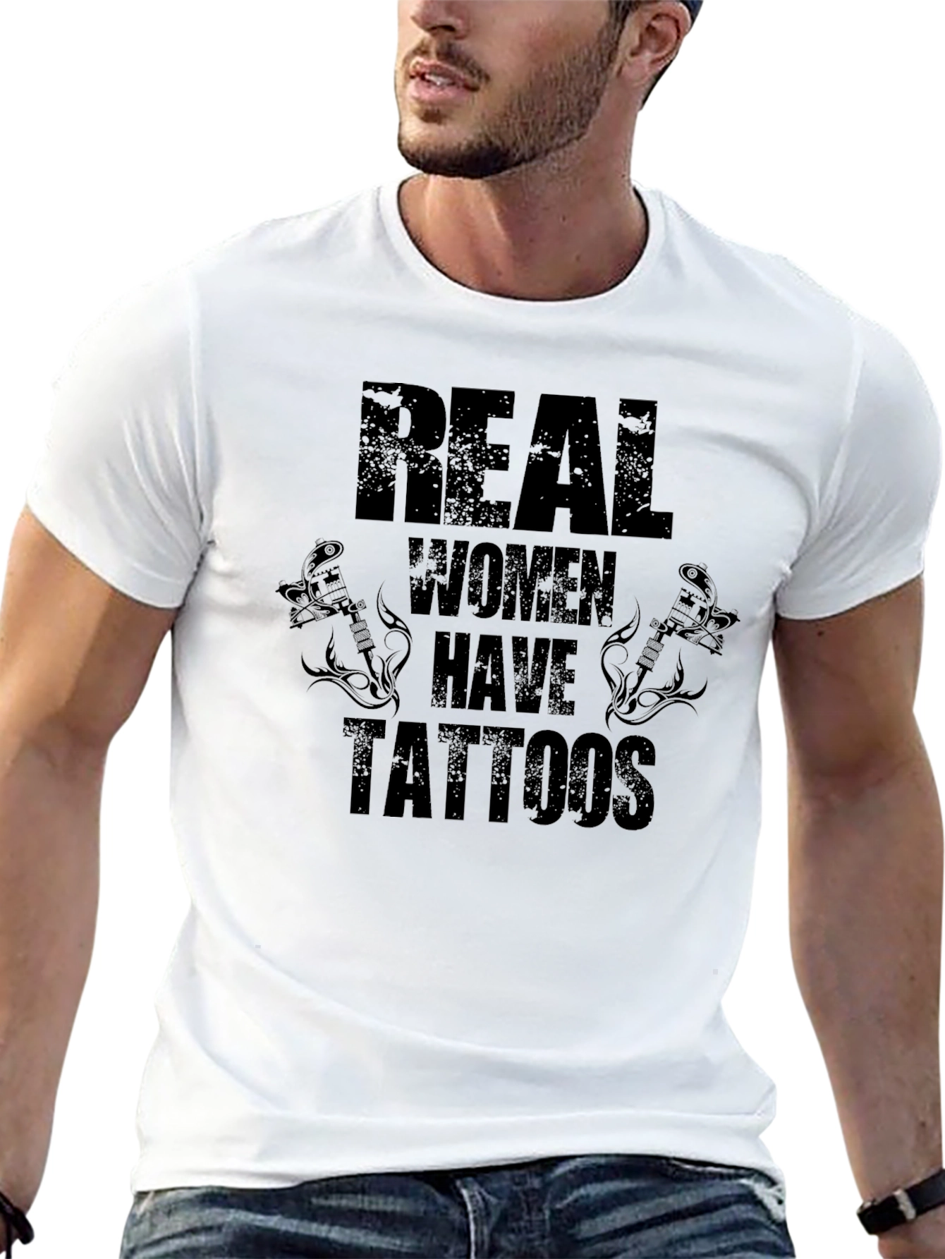 Black Real Women Have Tattoos Black Graphic Tee view 13