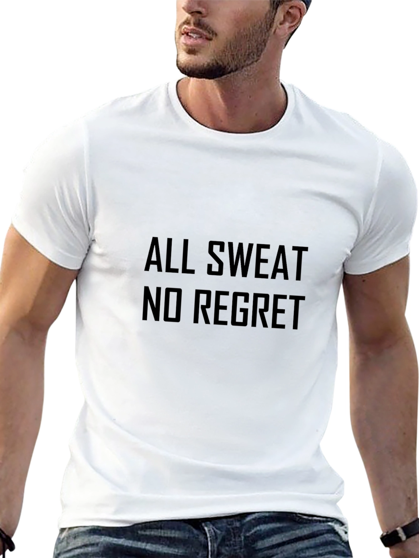 Black All Sweat No Regret Black T-Shirt view 13