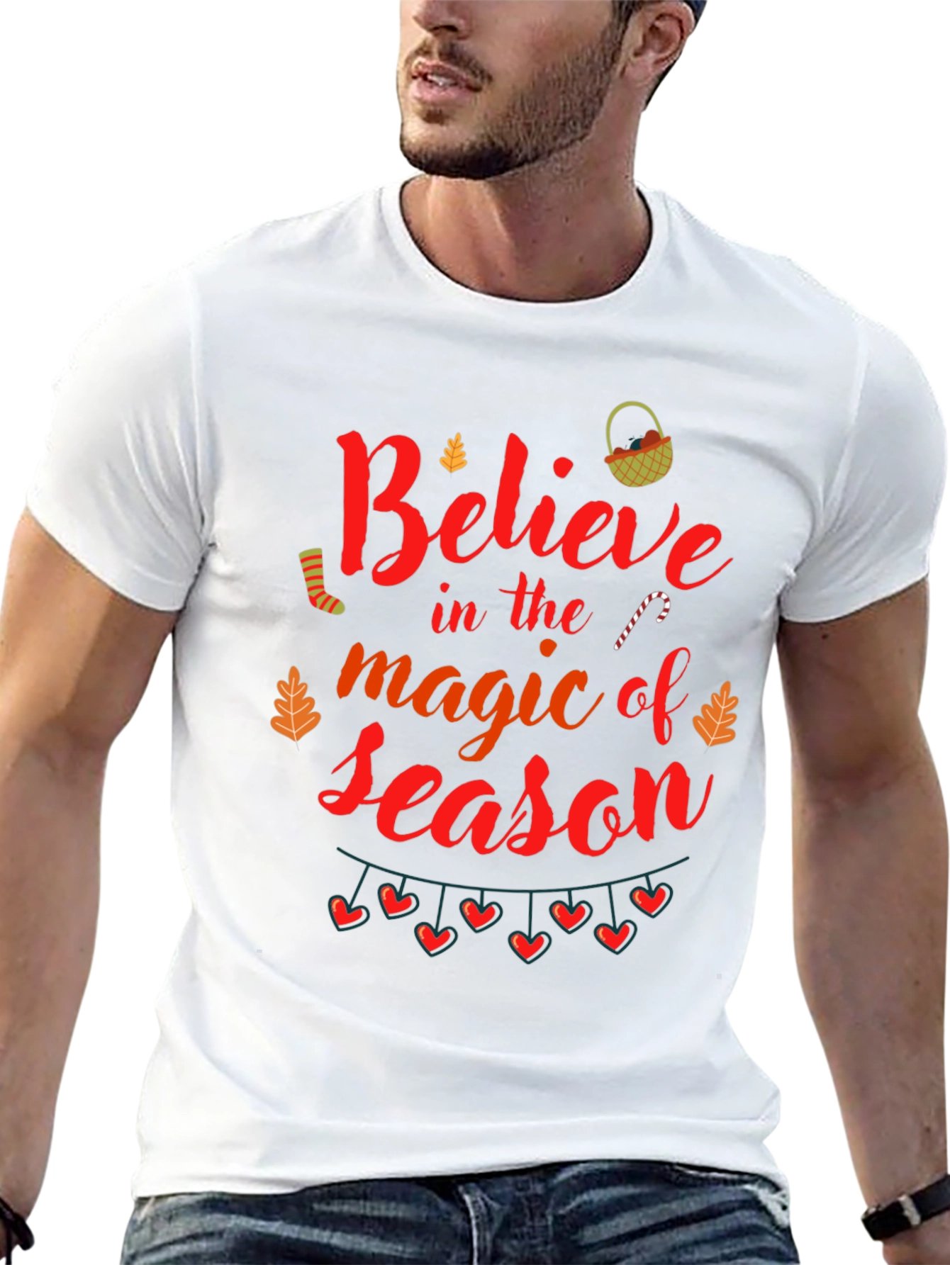 Black Believe Magic Season T-Shirt - Holiday Festive Tee view 13