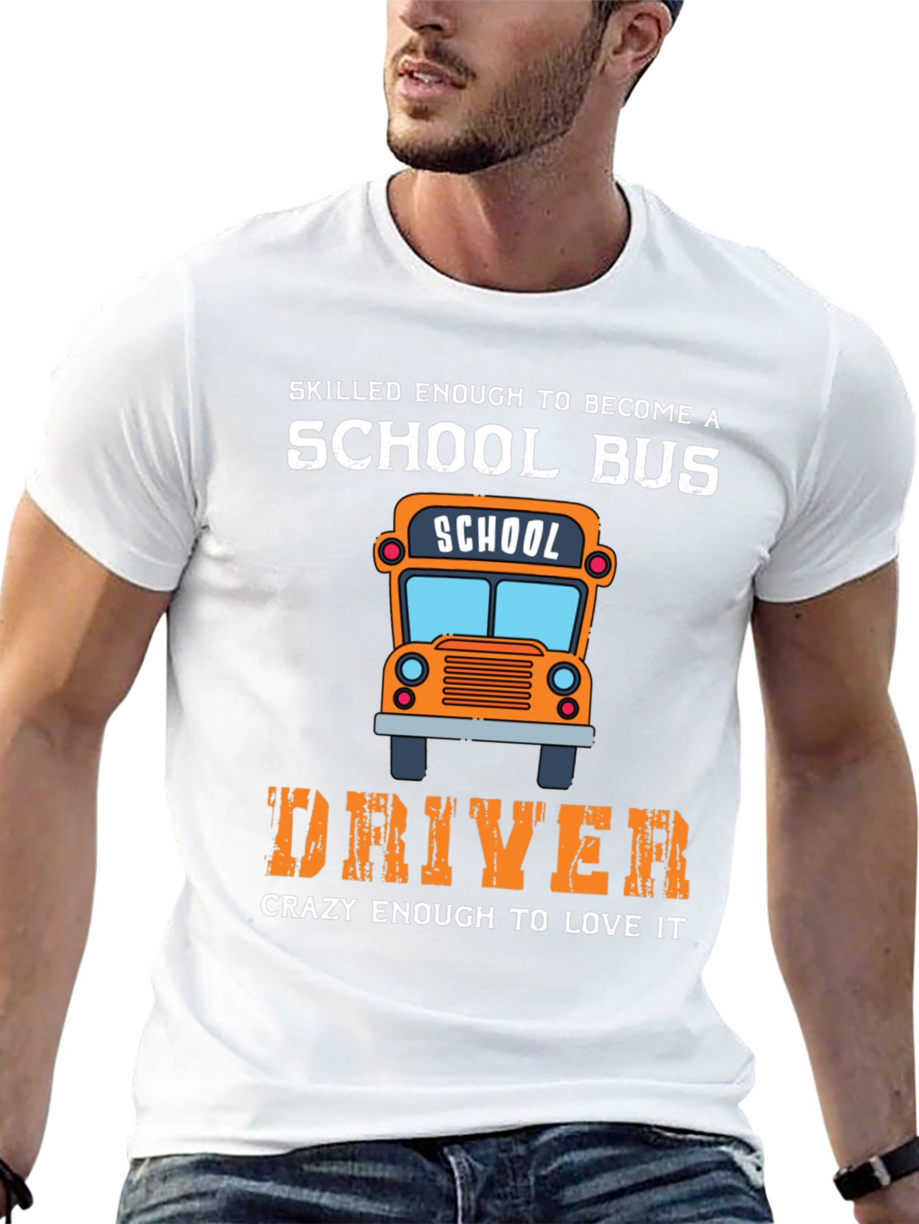 Black School Bus Driver T-Shirt - Skilled Enough & Crazy Enough view 13