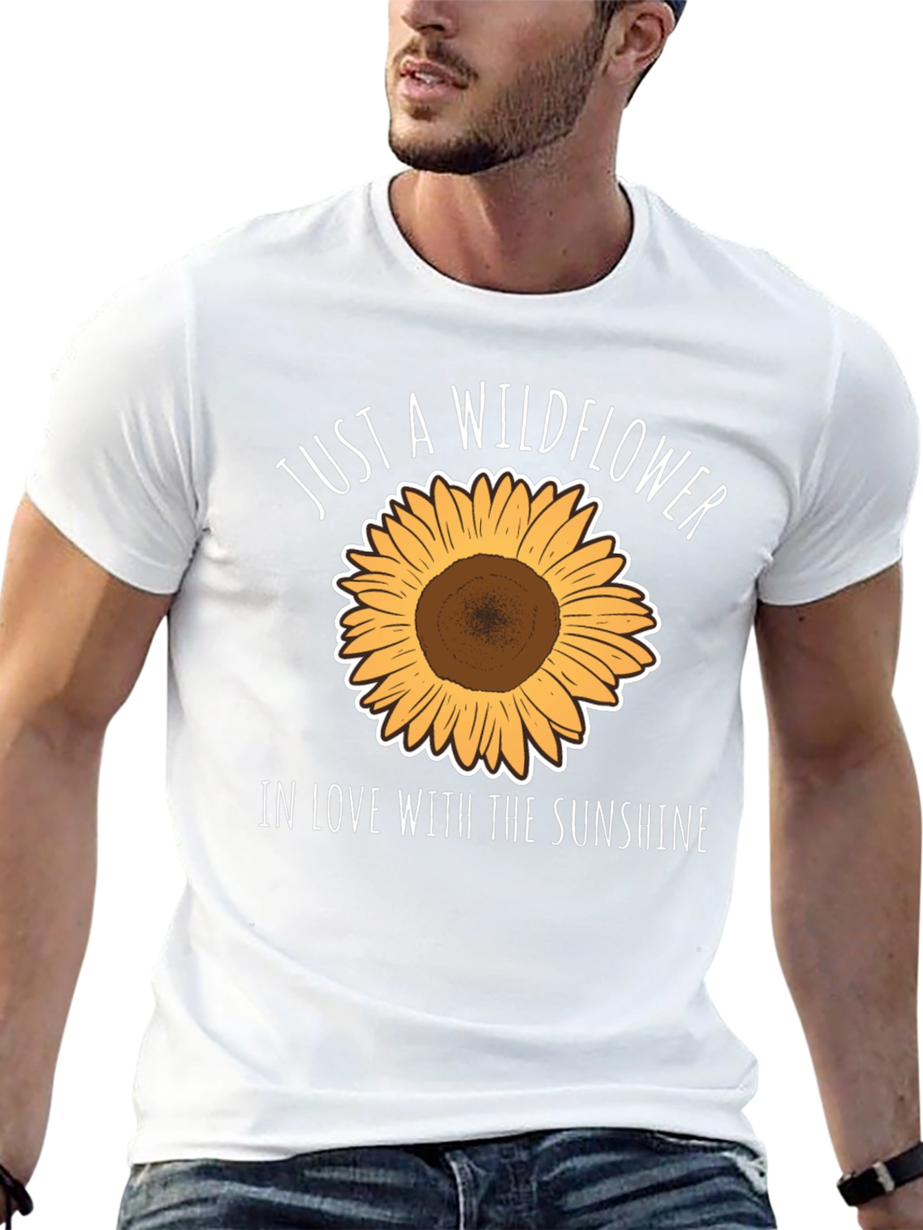 Black Wildflower & Sunshine Graphic Tee - Black Casual T-Shirt view 13