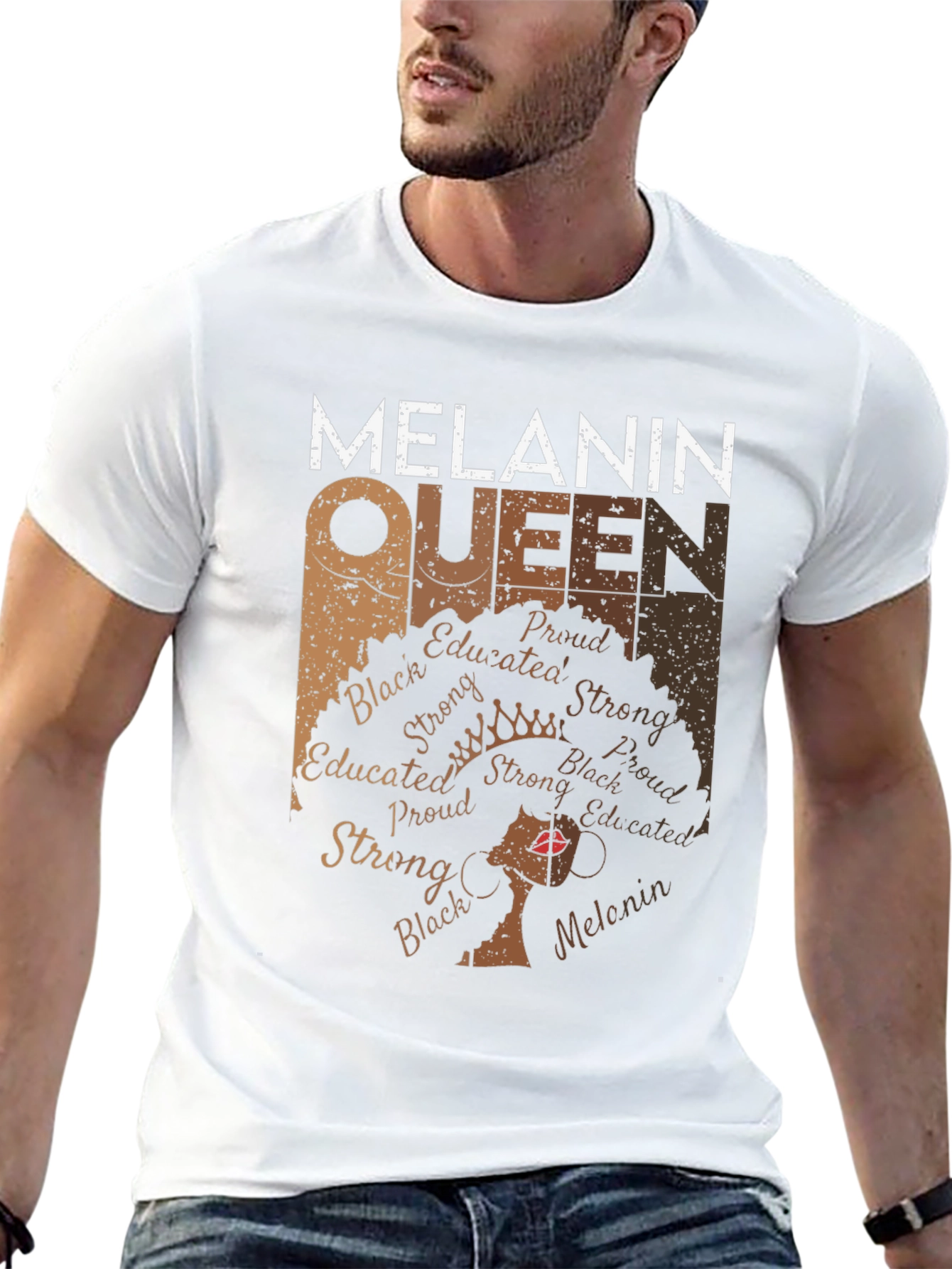 Melanin Queen Graphic T-Shirt - Black Pride - 13