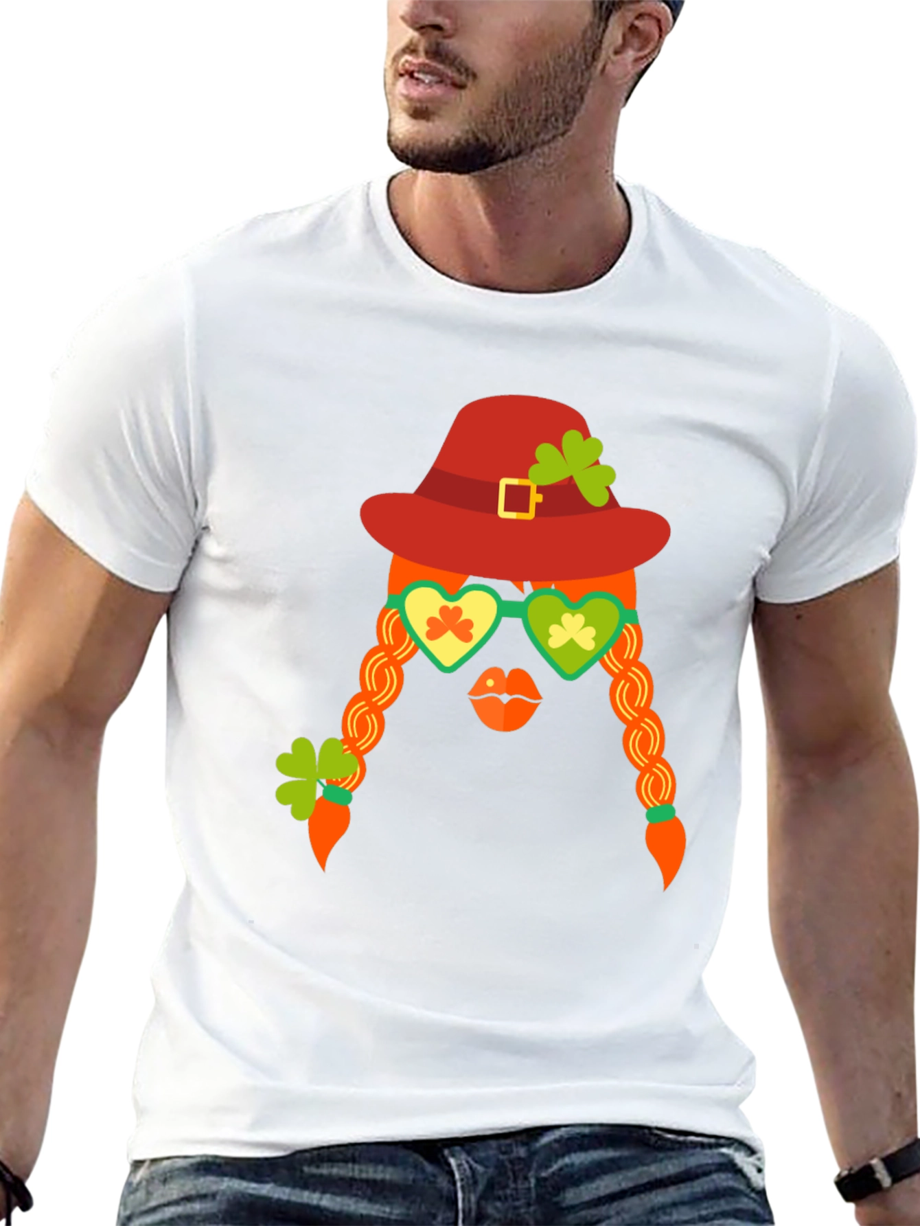 Black St. Patrick's Day Graphic Tee - Leprechaun Girl view 13