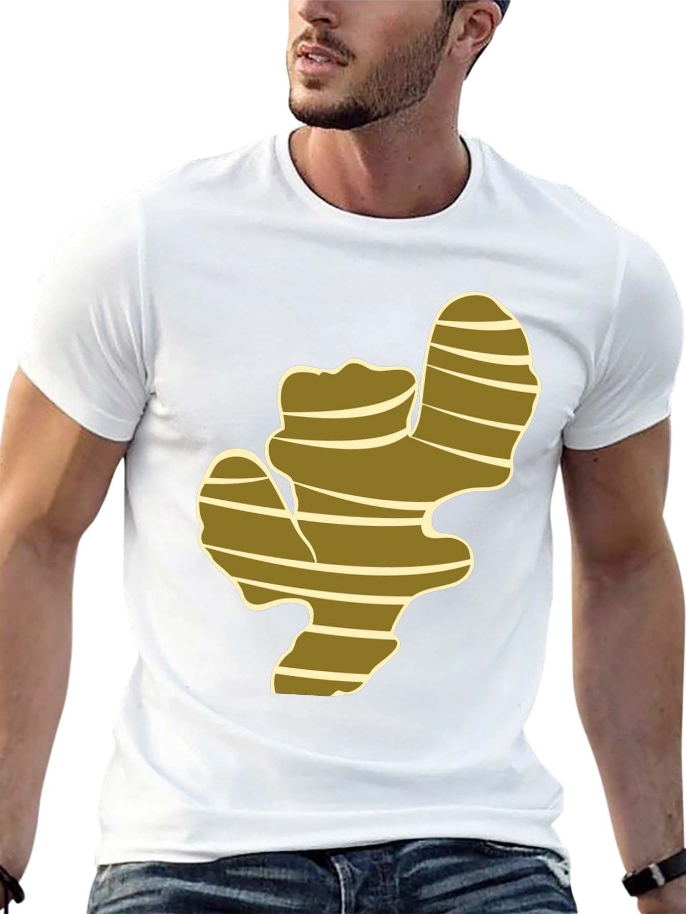 Black Ginger Root Graphic Print Black T-Shirt view 13