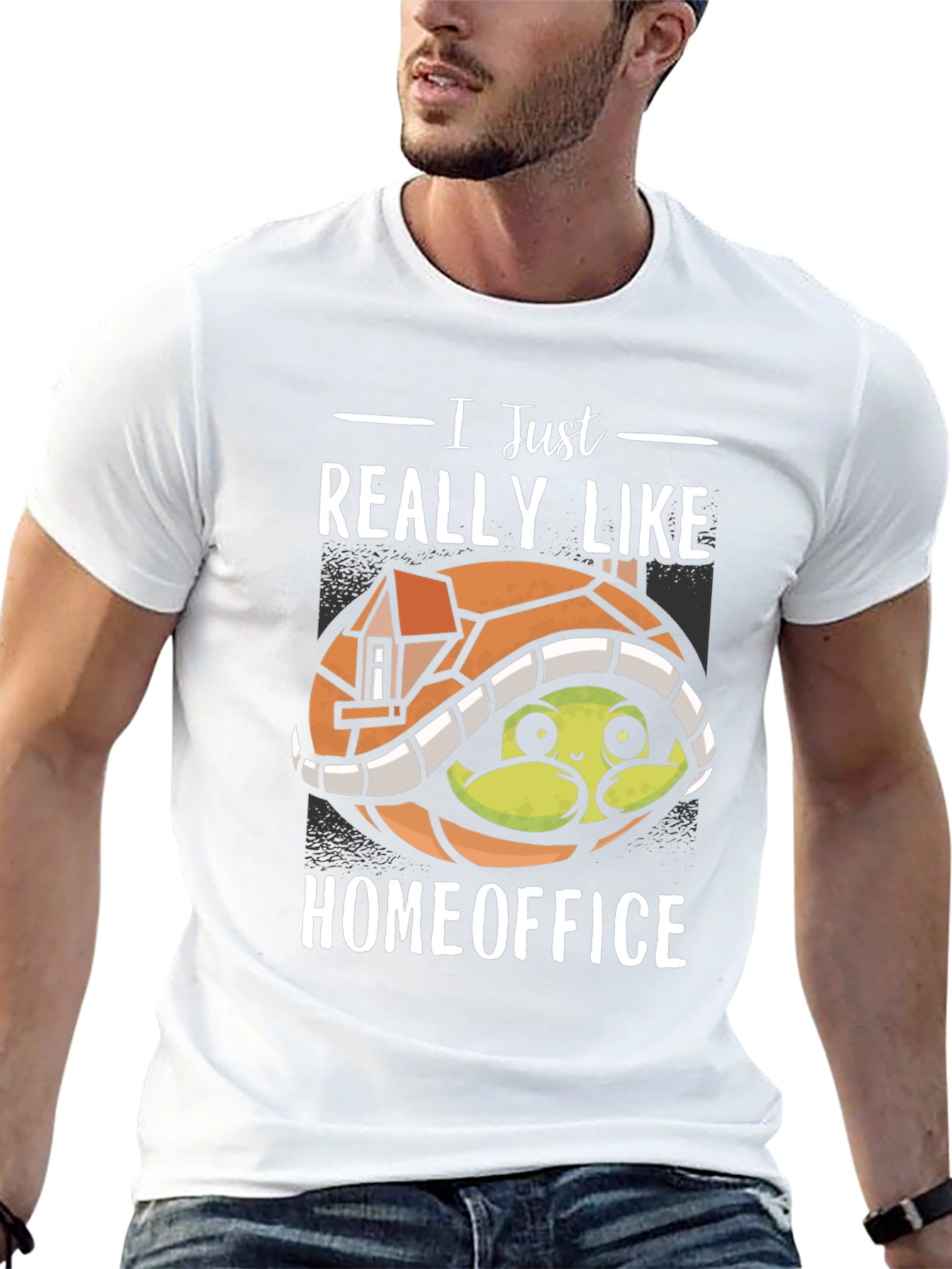 Black Home Office Turtle T-Shirt - Work From Home Comfort view 13