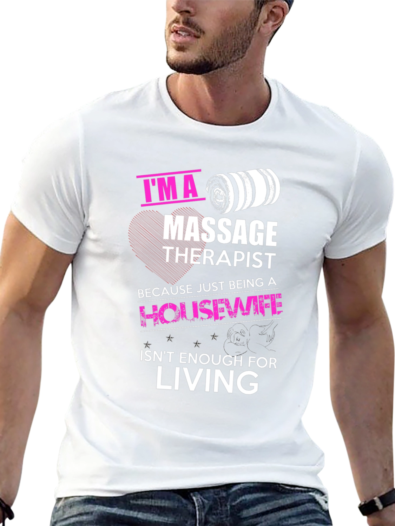 Black Massage Therapist Funny T-Shirt view 13