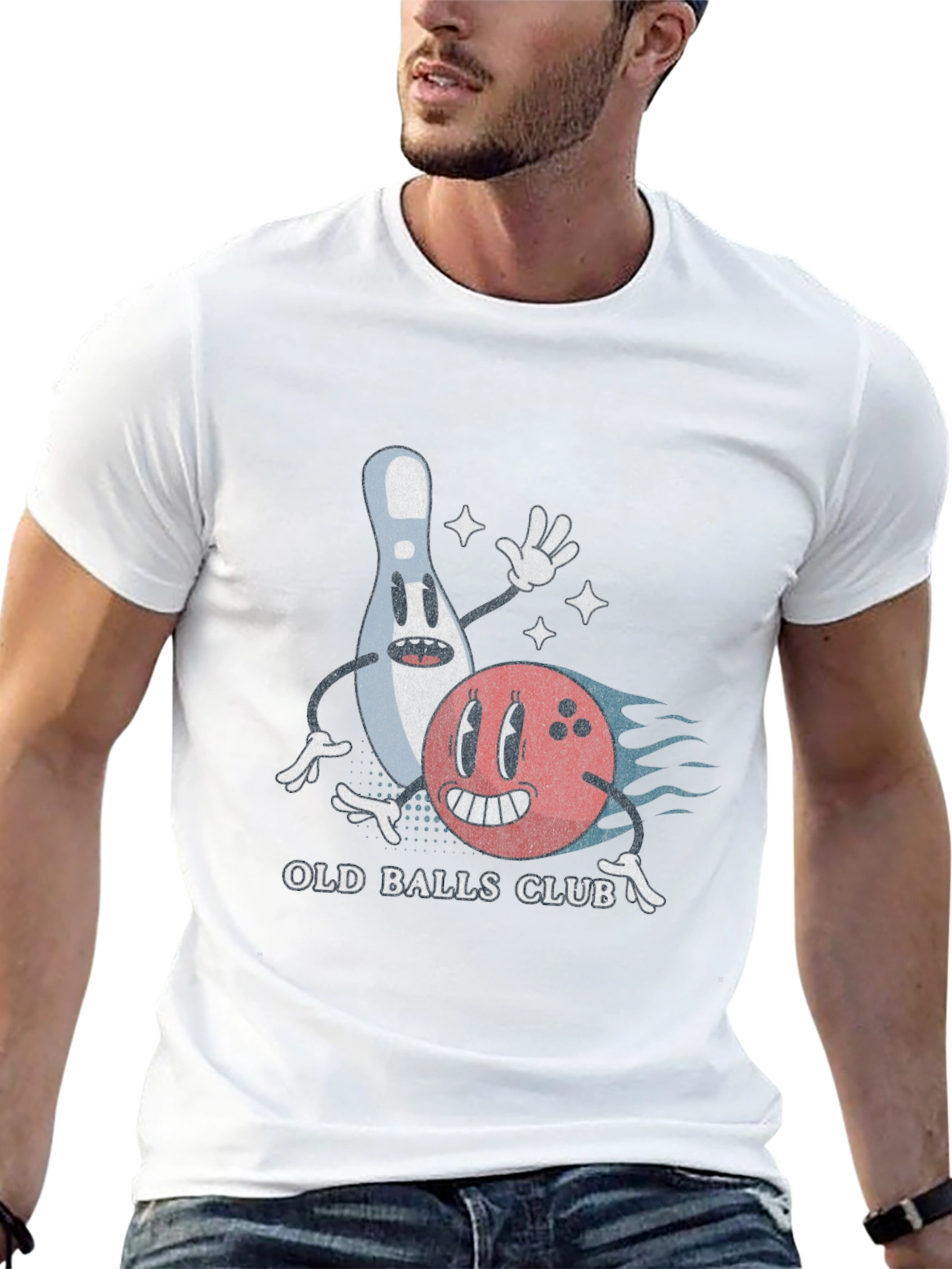 Black Old Balls Club Bowling T-Shirt view 13