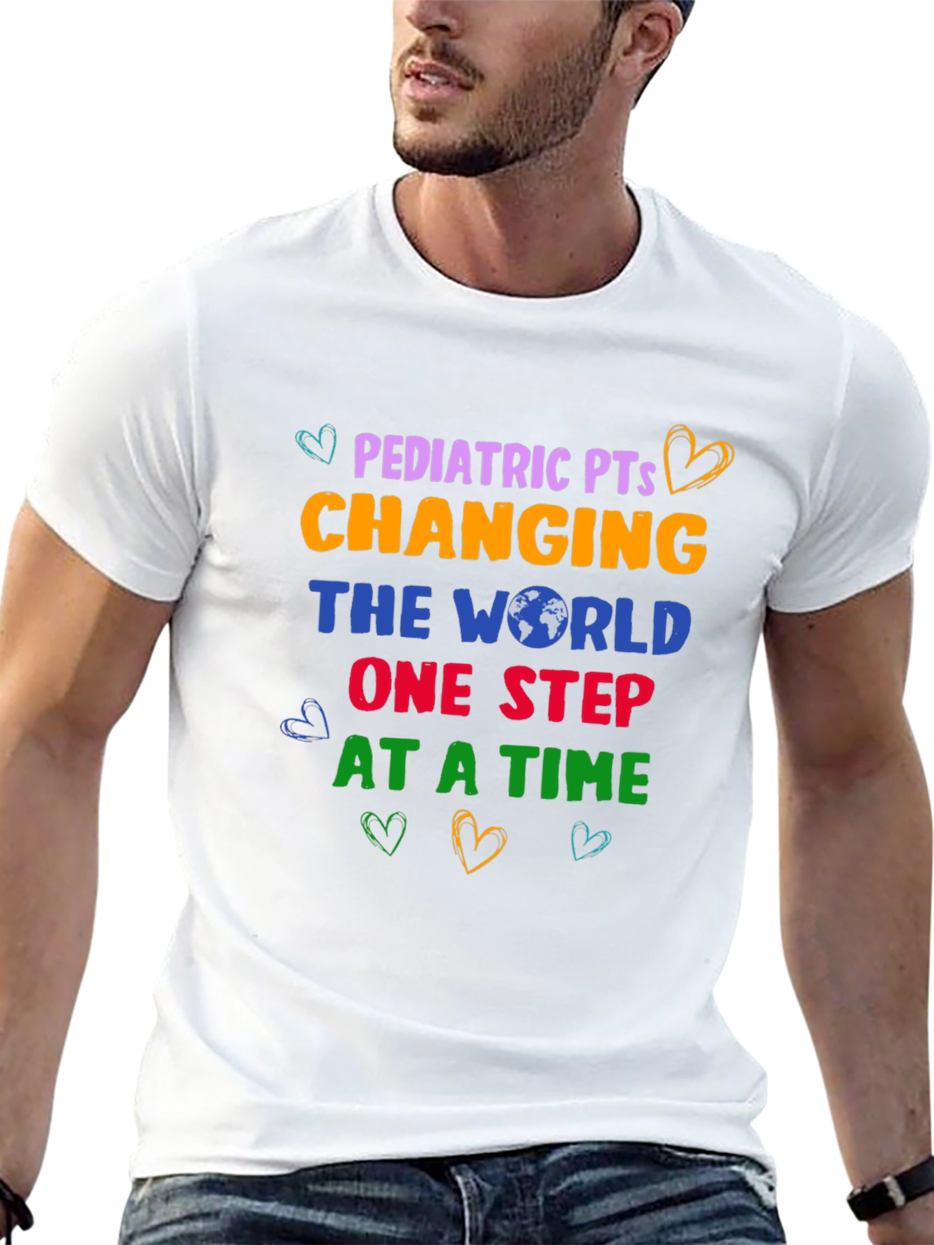 Black Pediatric PT Changing The World T-Shirt view 13