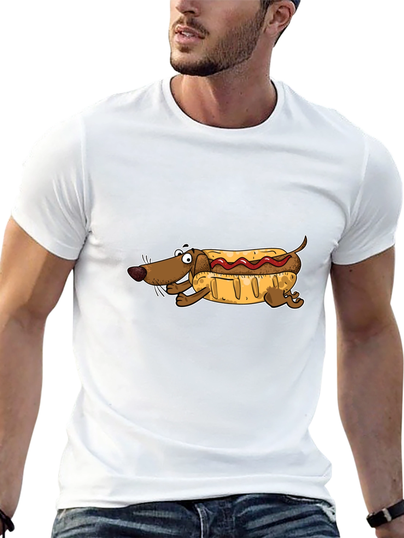 Hot Dog Dachshund T-Shirt - Funny Wiener Dog Tee - 13