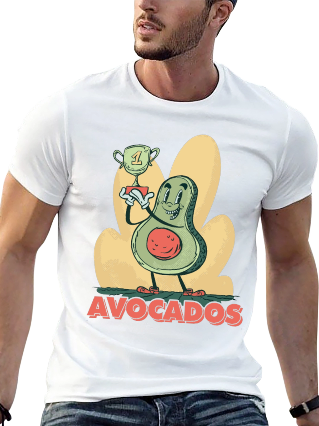 Black Funny Avocado Champion Black T-Shirt view 13