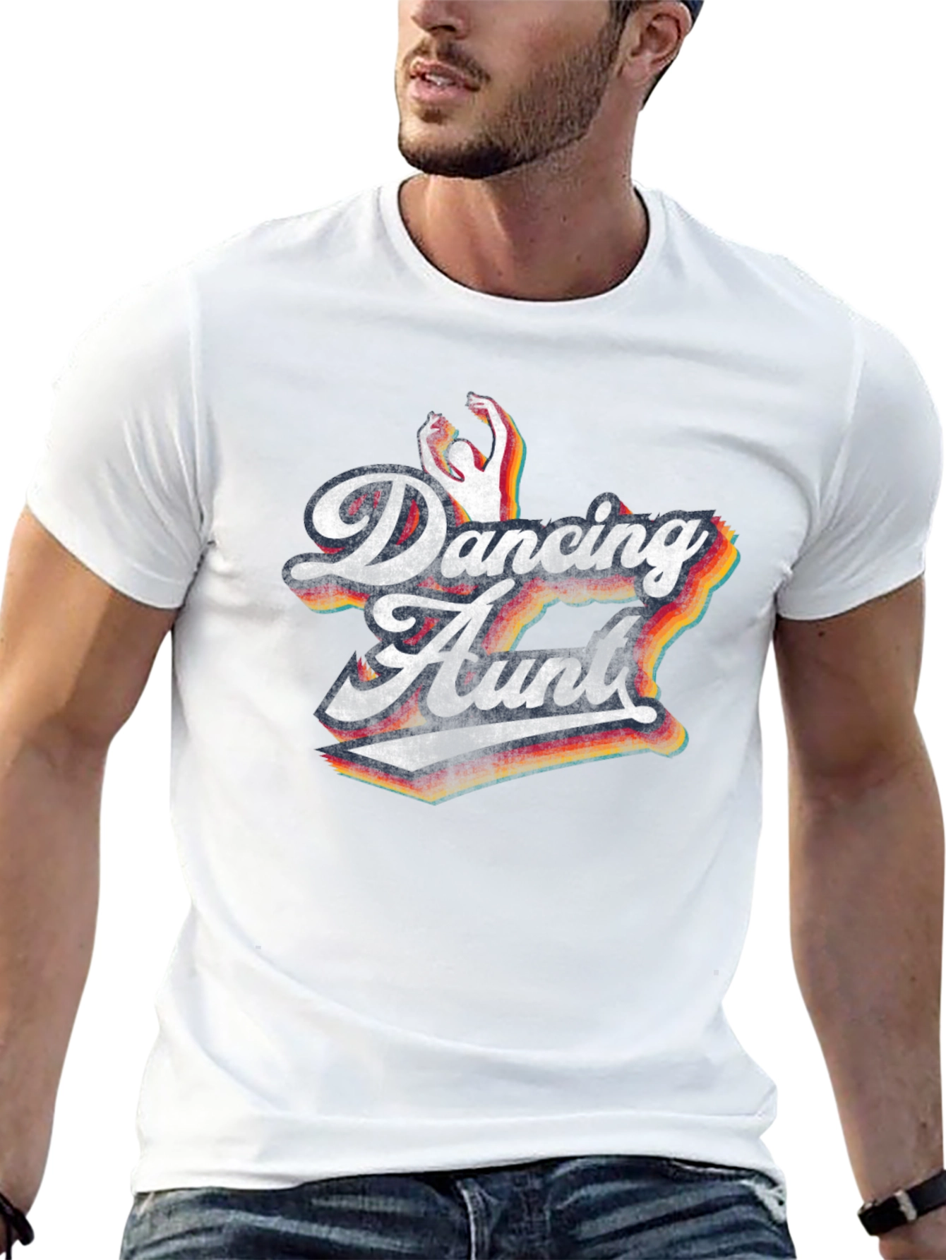 Black Dancing Aunt Retro T-Shirt view 13